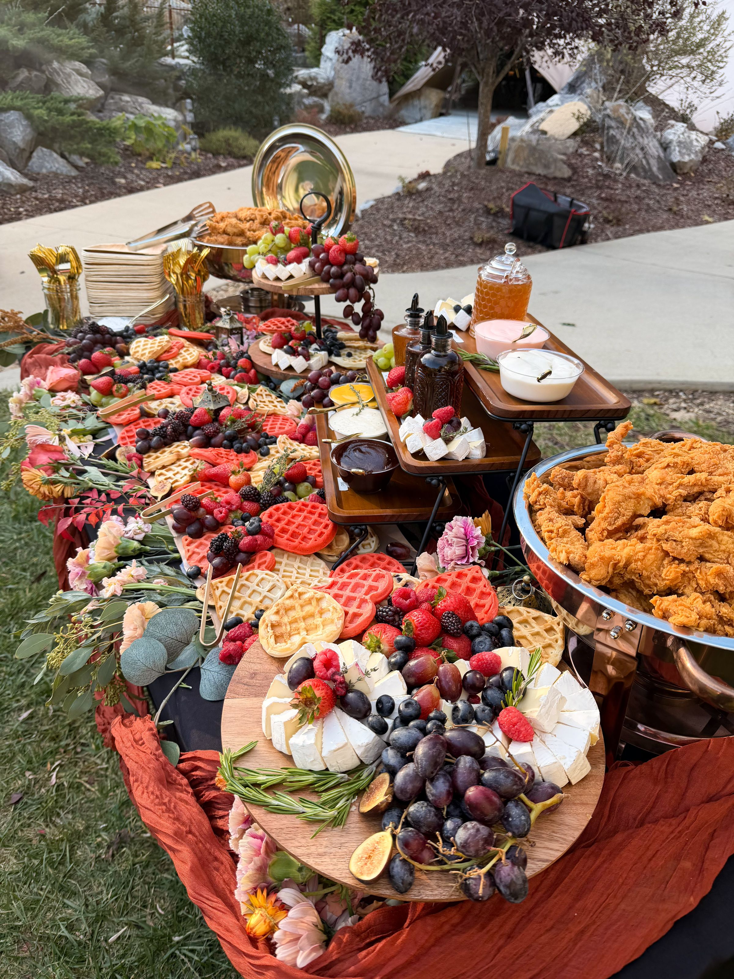 Wedding -chicken n waffle graze 
