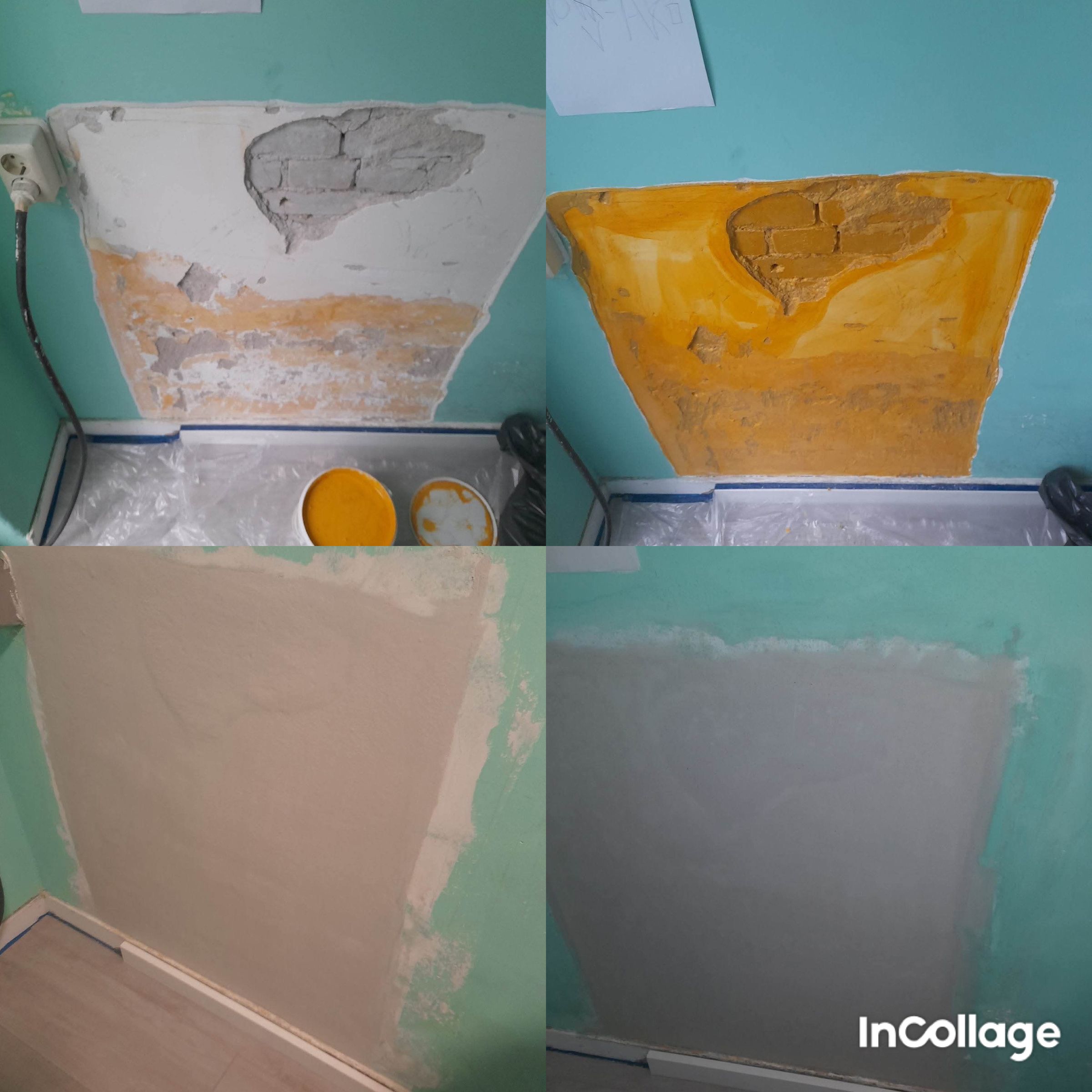 Drying of surfaces after water leakage cleaning repair