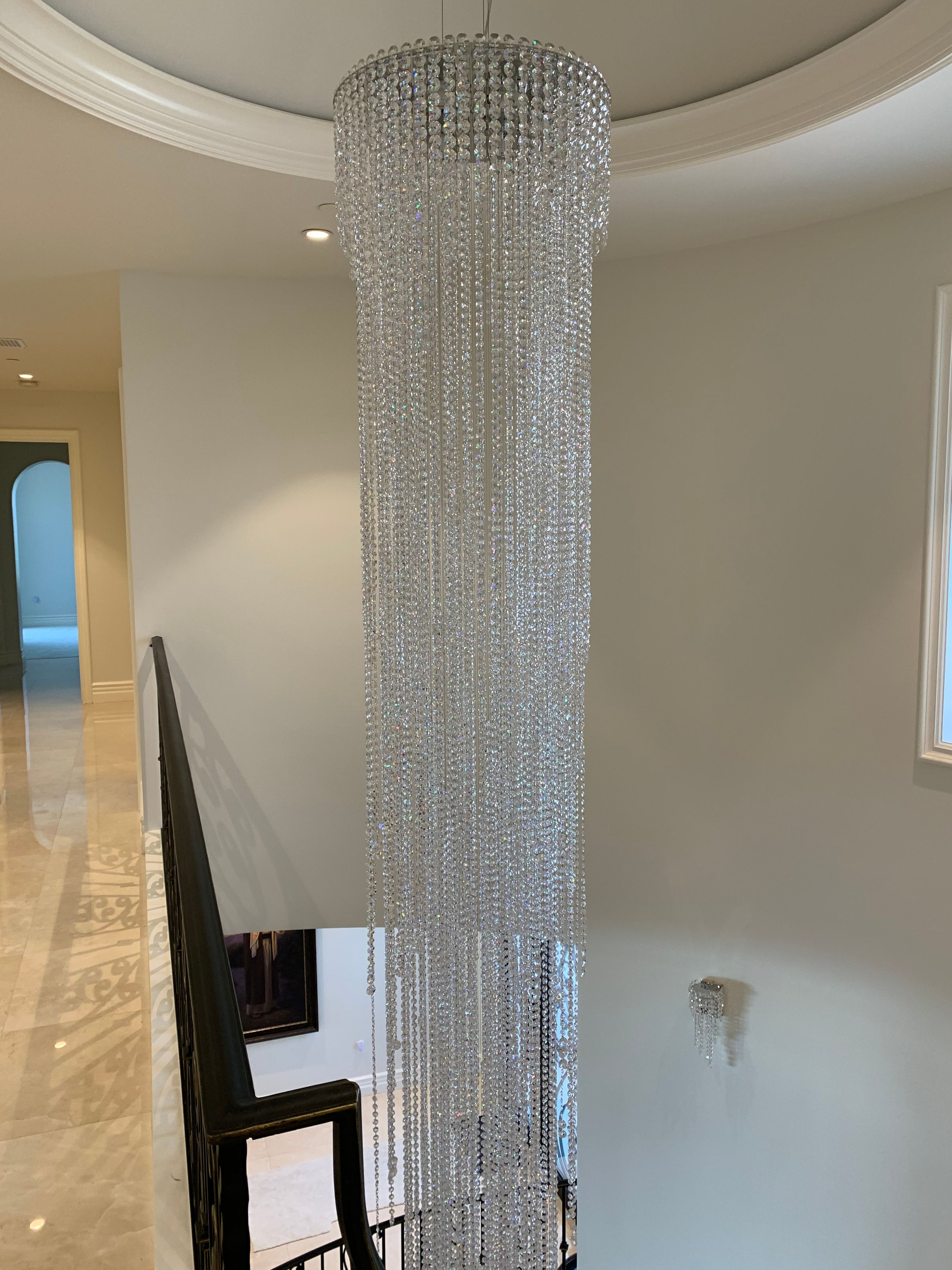 Luxury Crystal Chandelier Installation