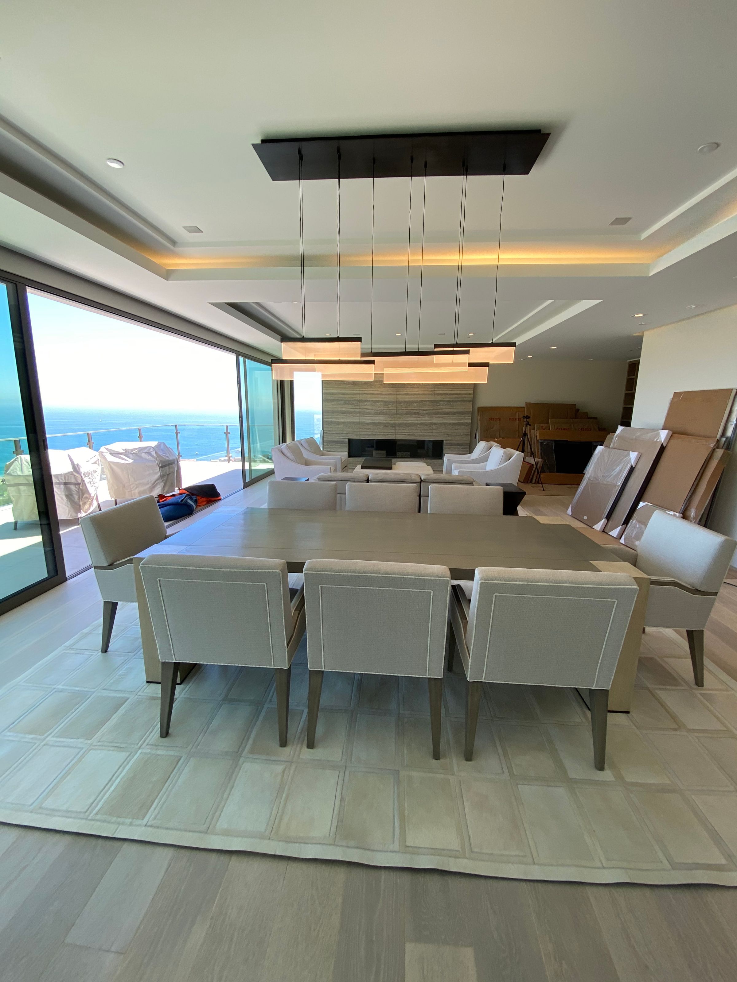 Custom Pendant and Cove Lighting Installation