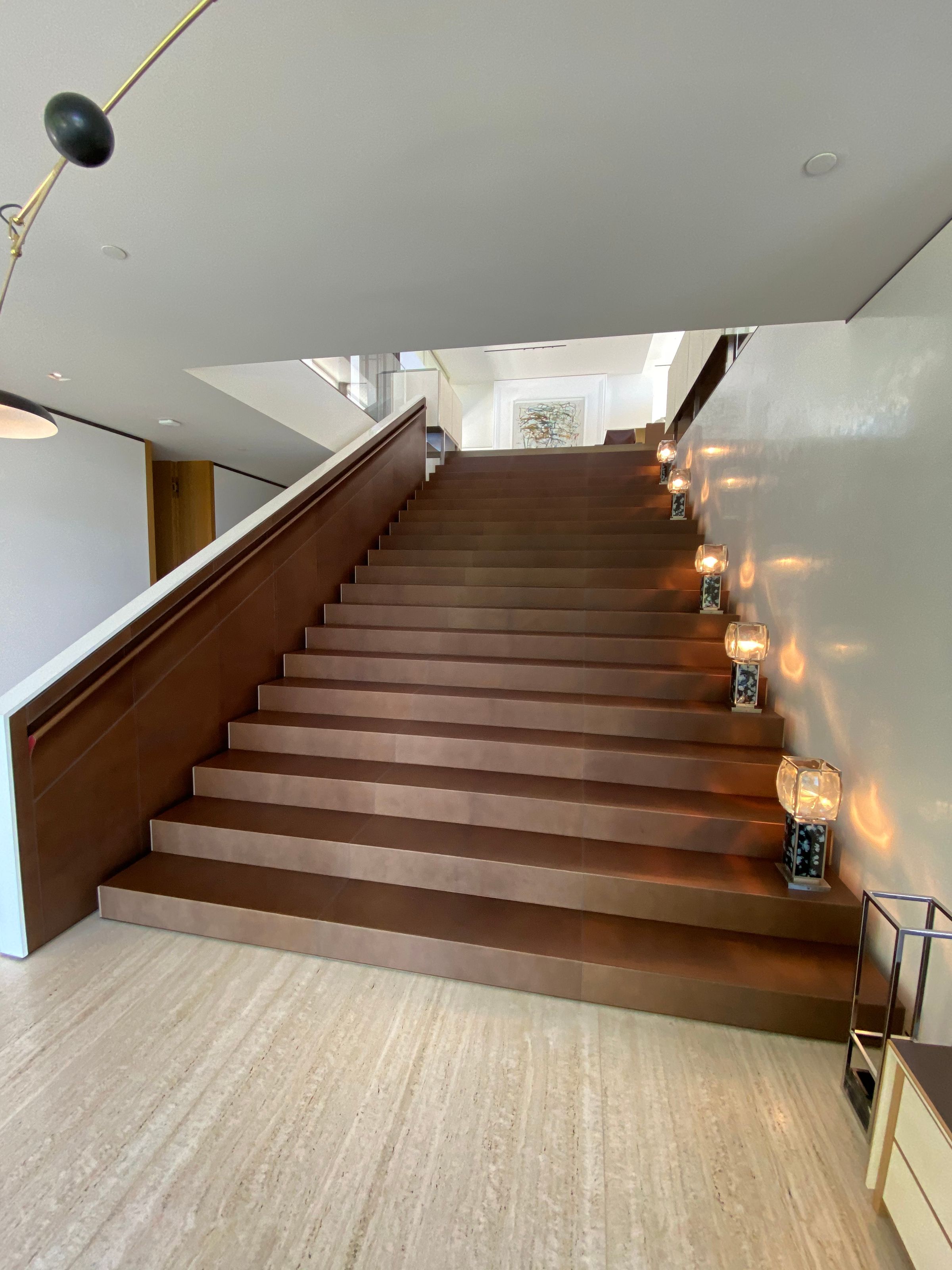 Grand Interior Staircase with Integrated Architectural Lighting
