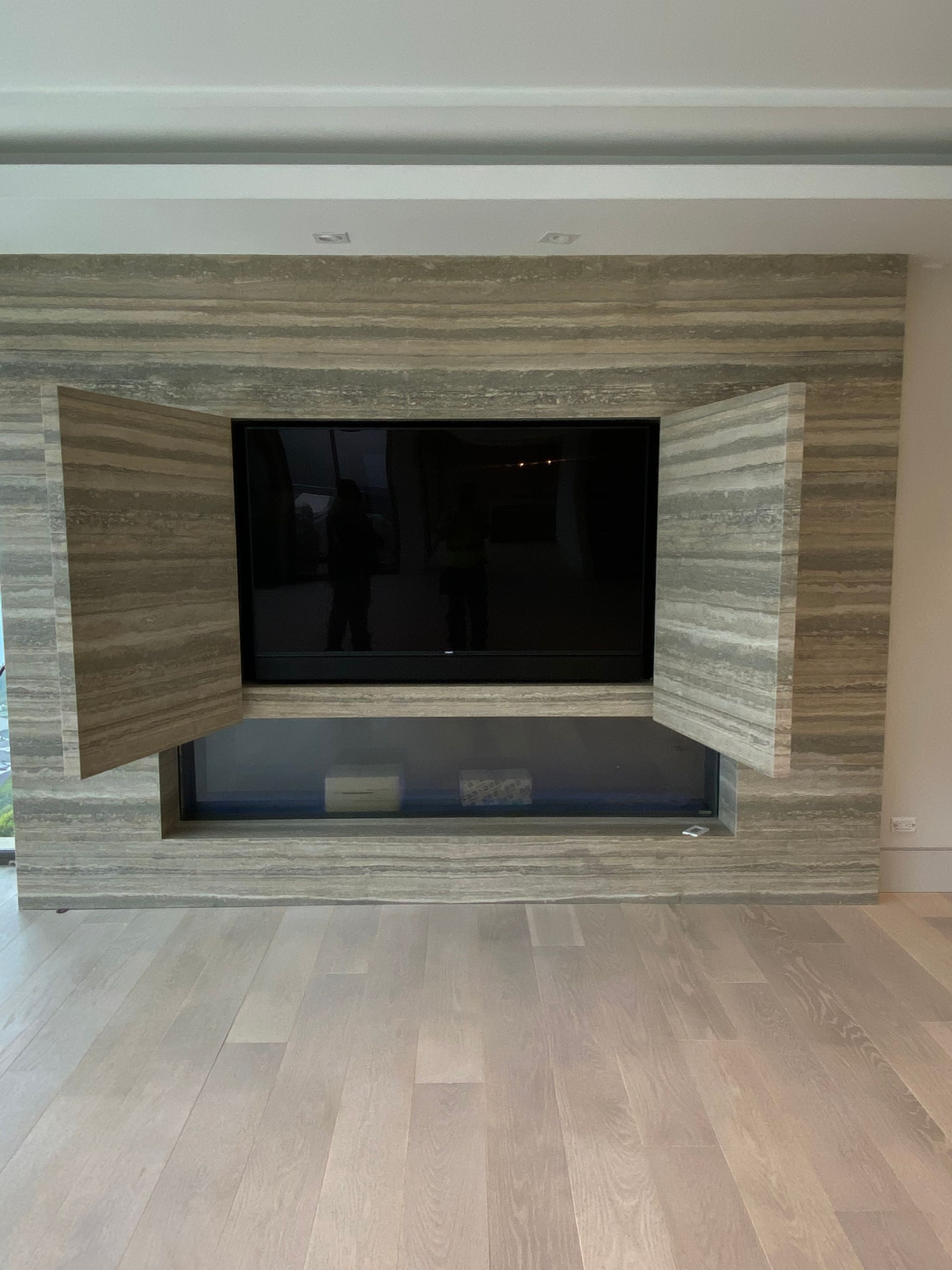 Custom Media Wall with Integrated Lighting