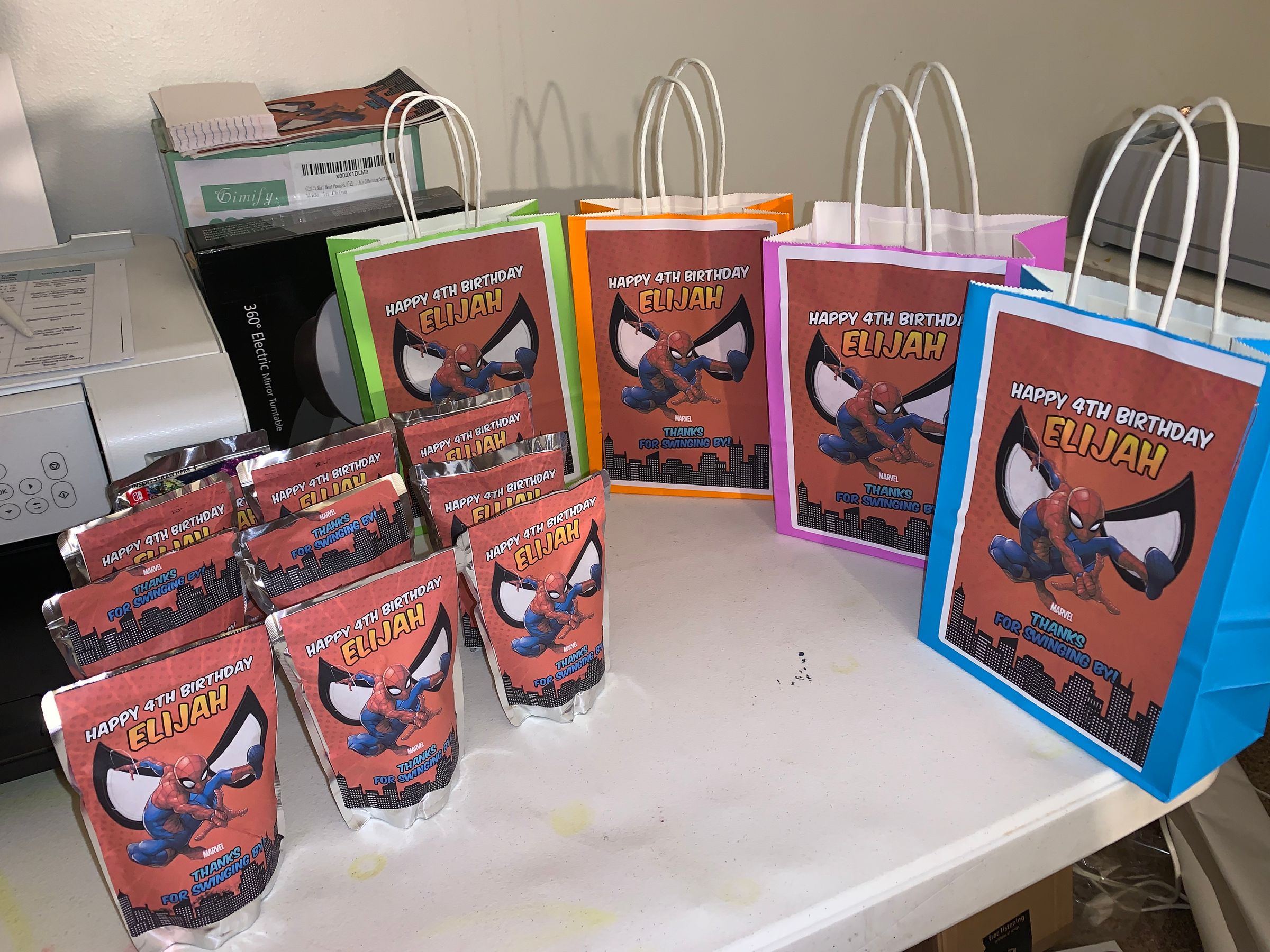 Spiderman capri sun pouches