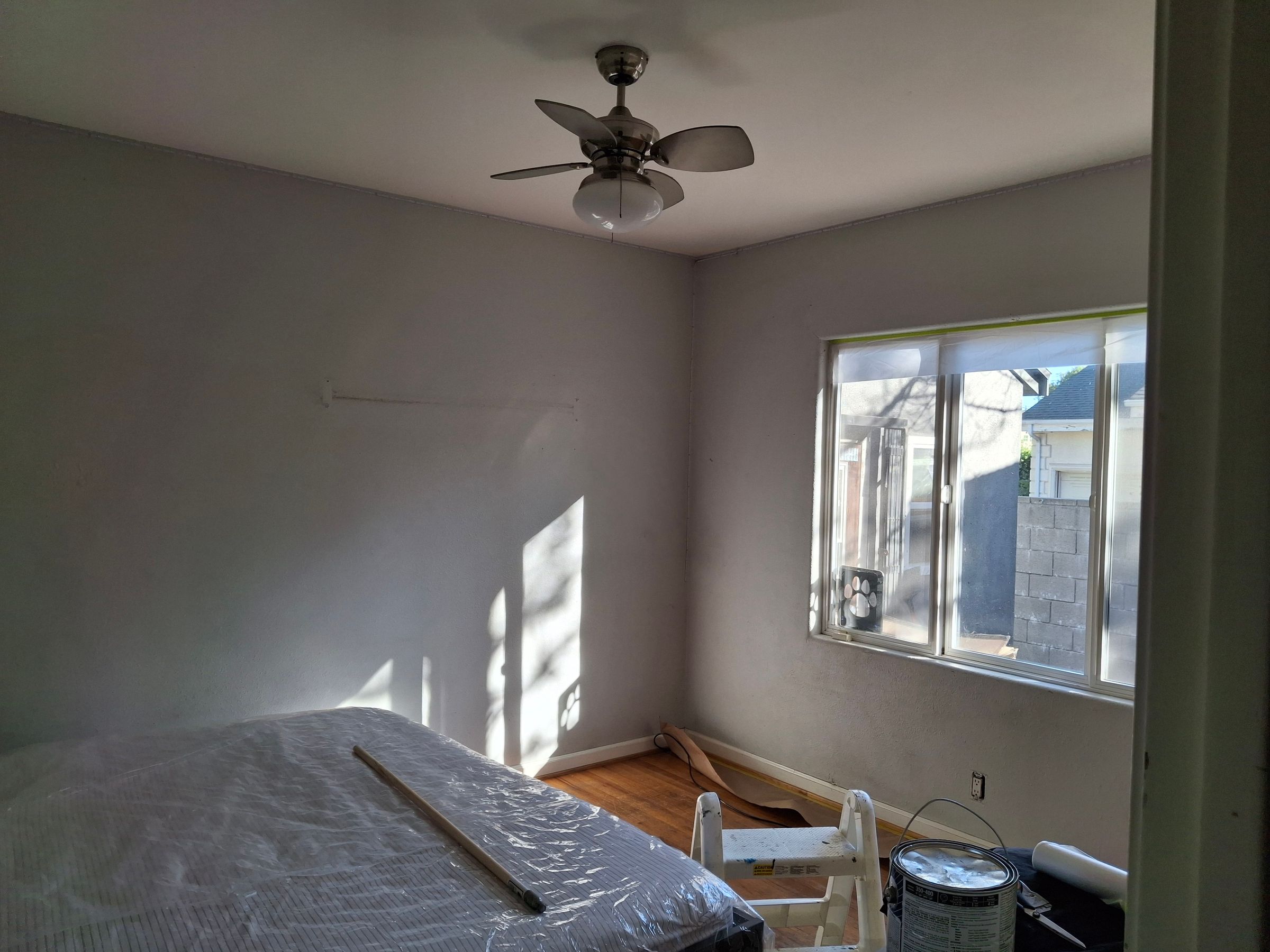 Bedroom repaint – fresh white walls and ceiling, Los Angeles County