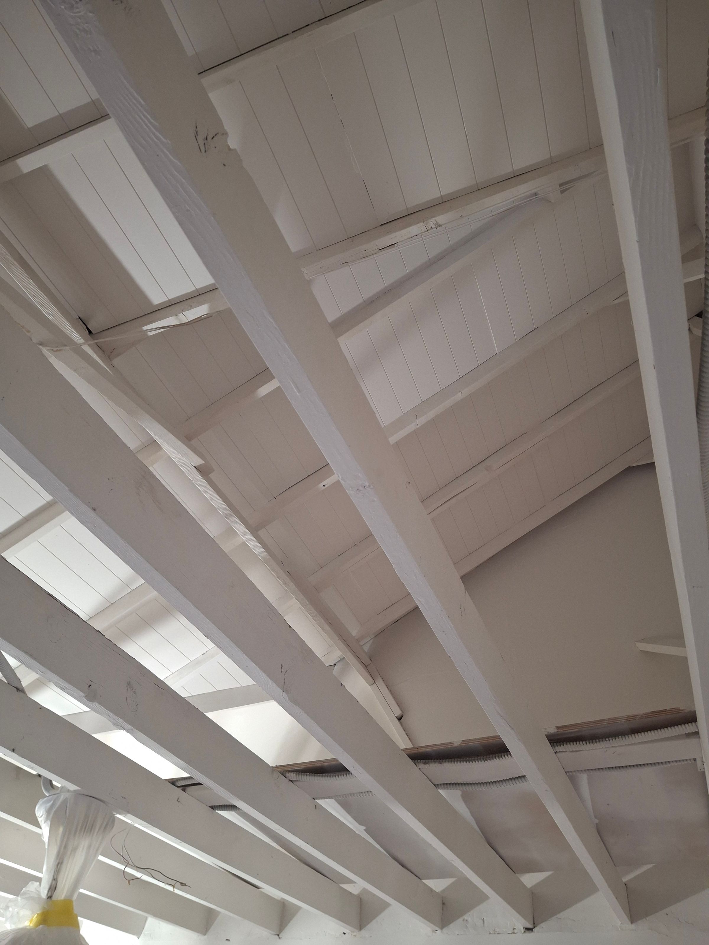 Ceiling beam painting – interior renovation Los Angeles County