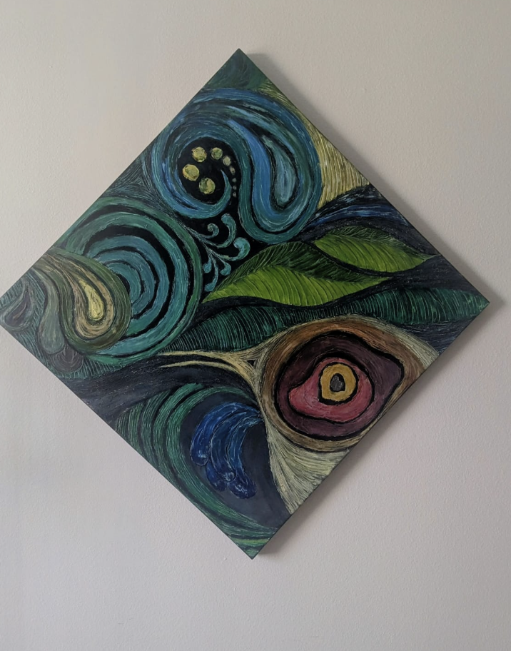 Abstract geometric painting – original artwork Los Angeles