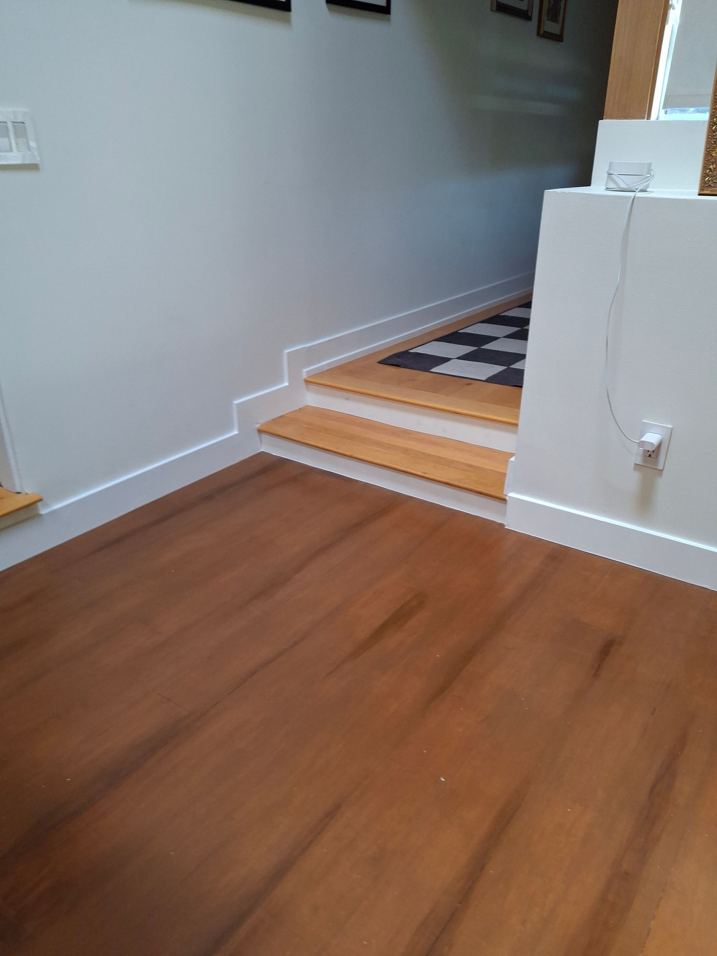 Completed wood floor restoration – clean polished interior finish