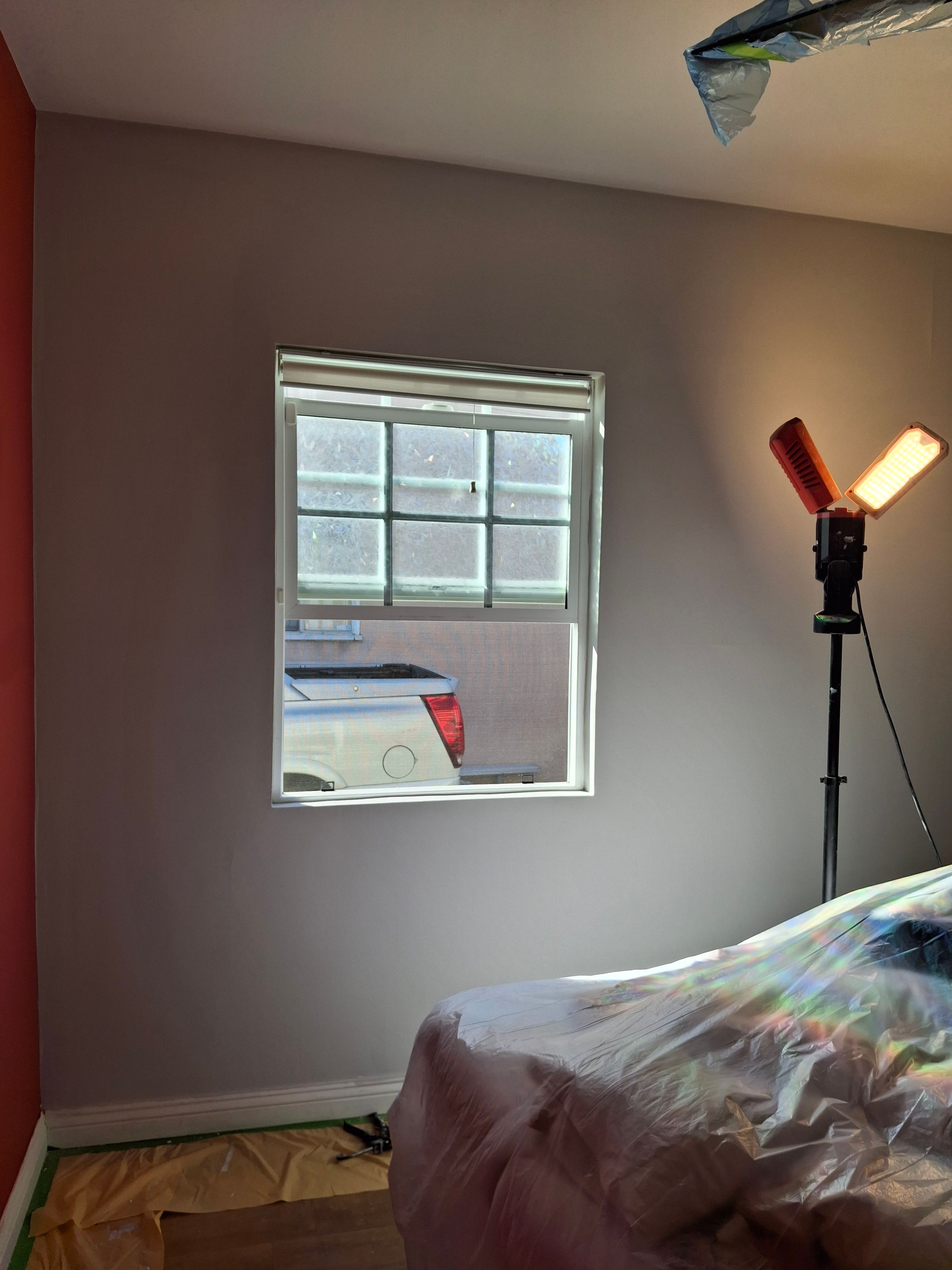 After painting – fresh light walls and natural light interior