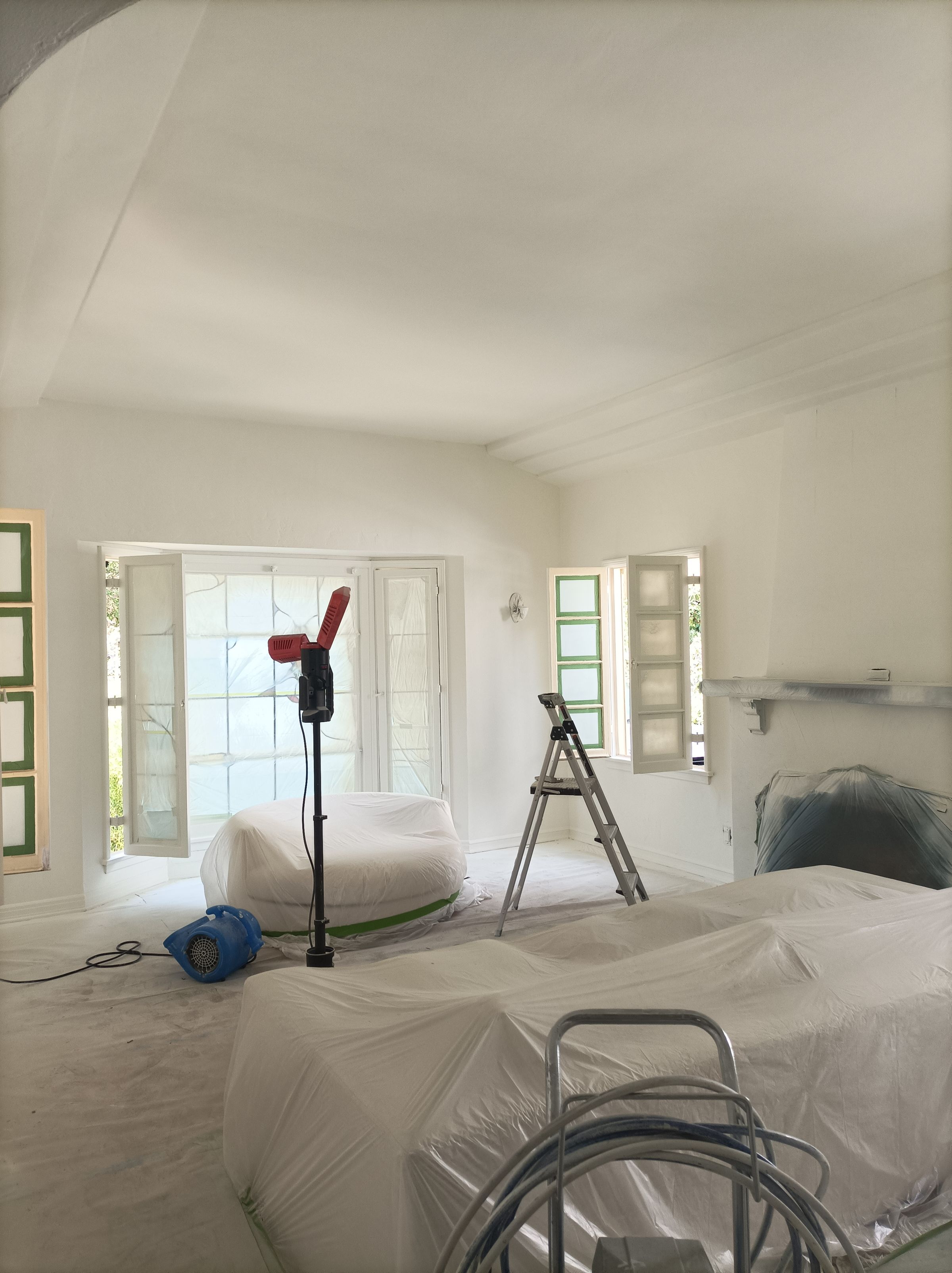 After – wall protection & priming, living room repaint, Los Angeles CA