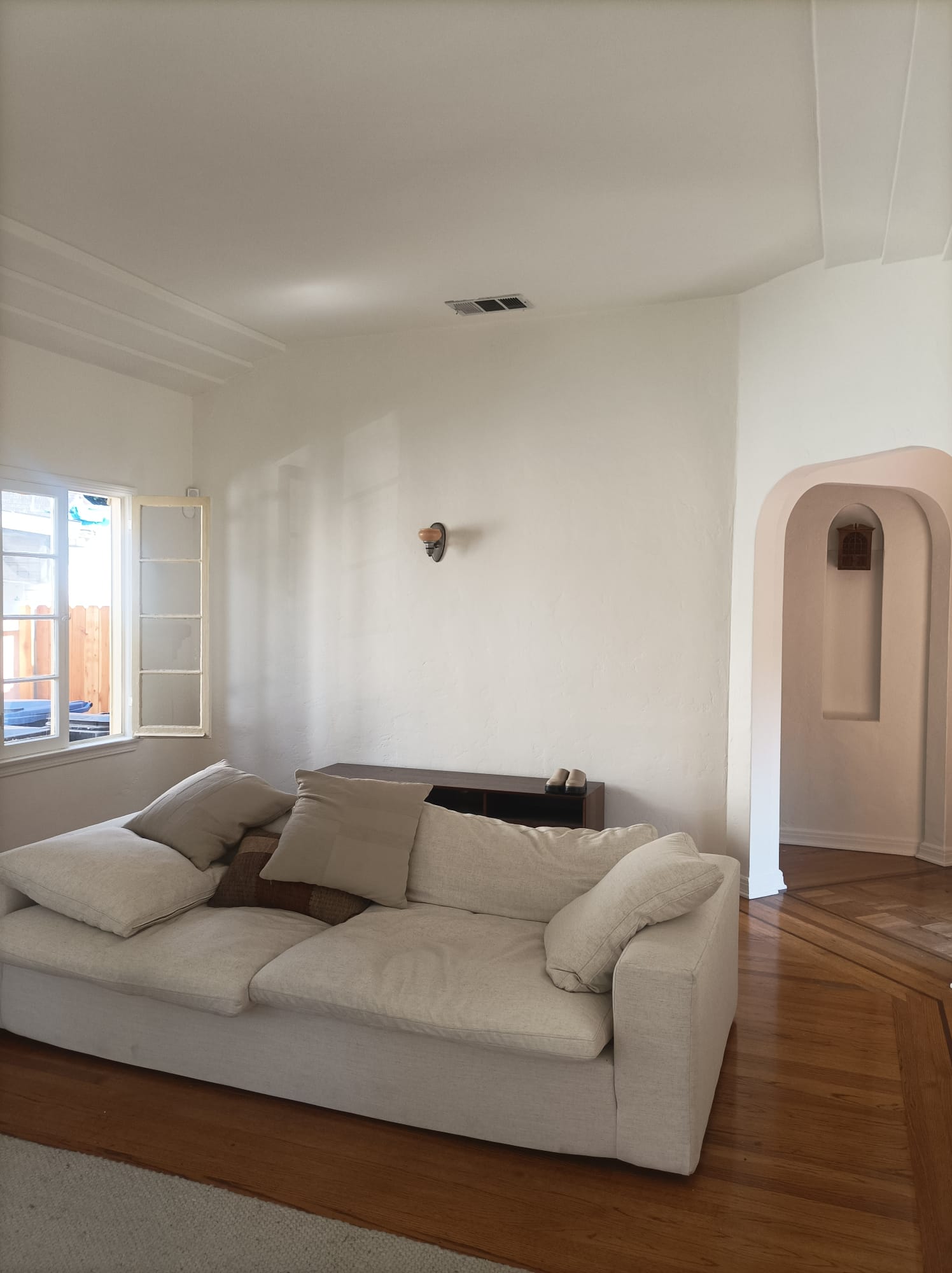 Living room refresh – neutral paint and molding, Los Angeles CA