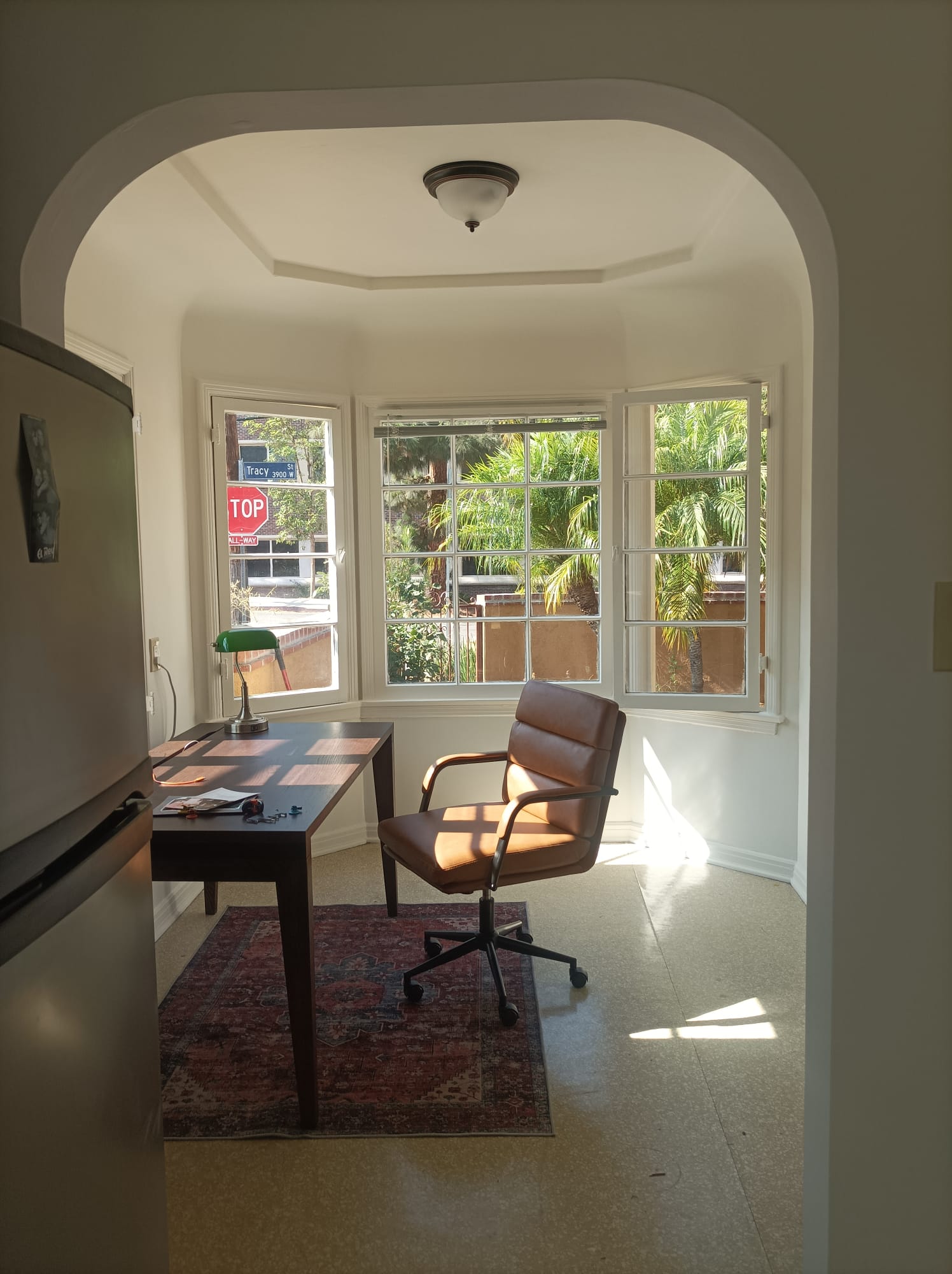 Interior painting – bright dining/office nook, Los Angeles CA