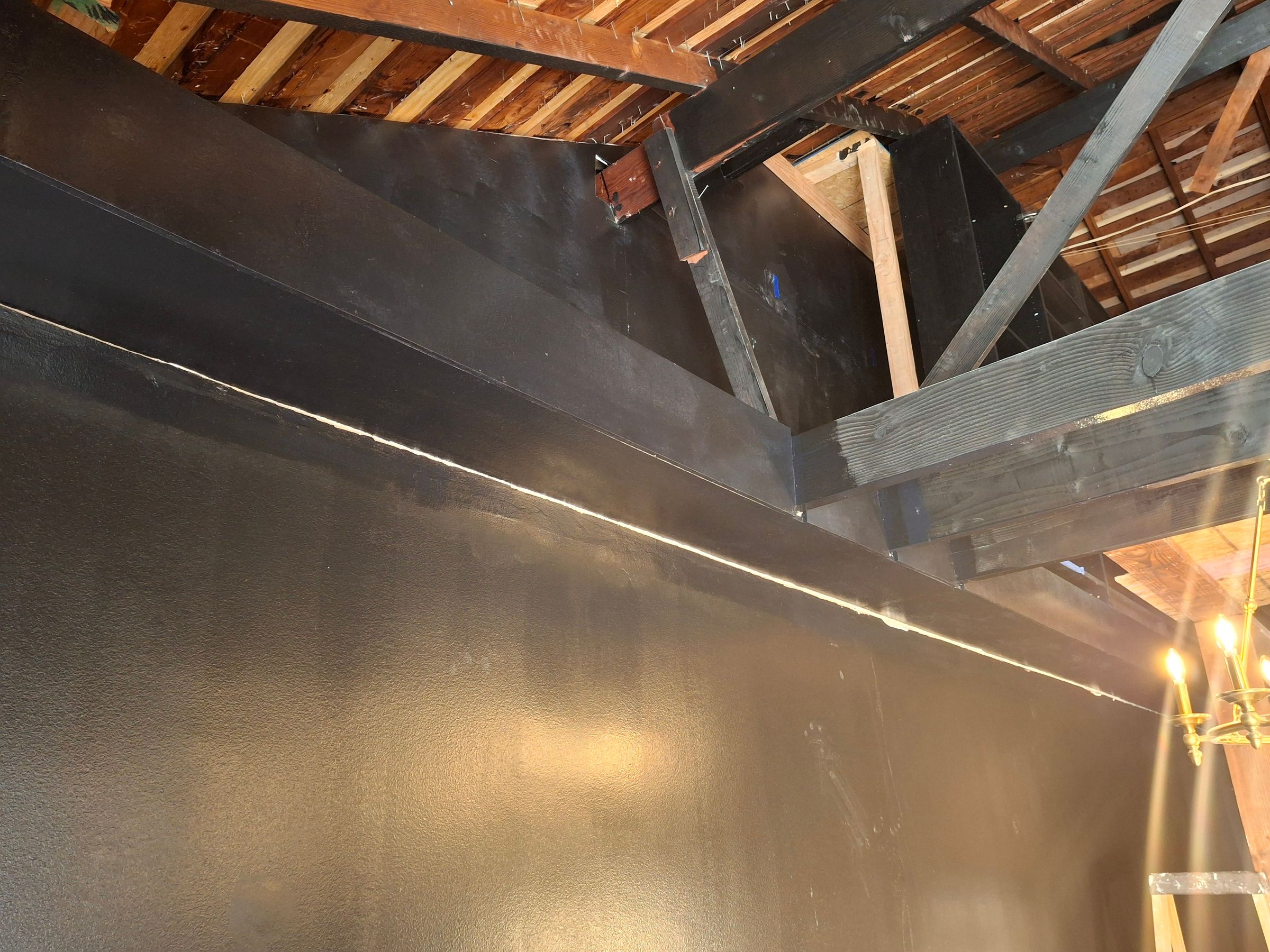 Completed ceiling renovation – smooth painted finish Los Angeles County