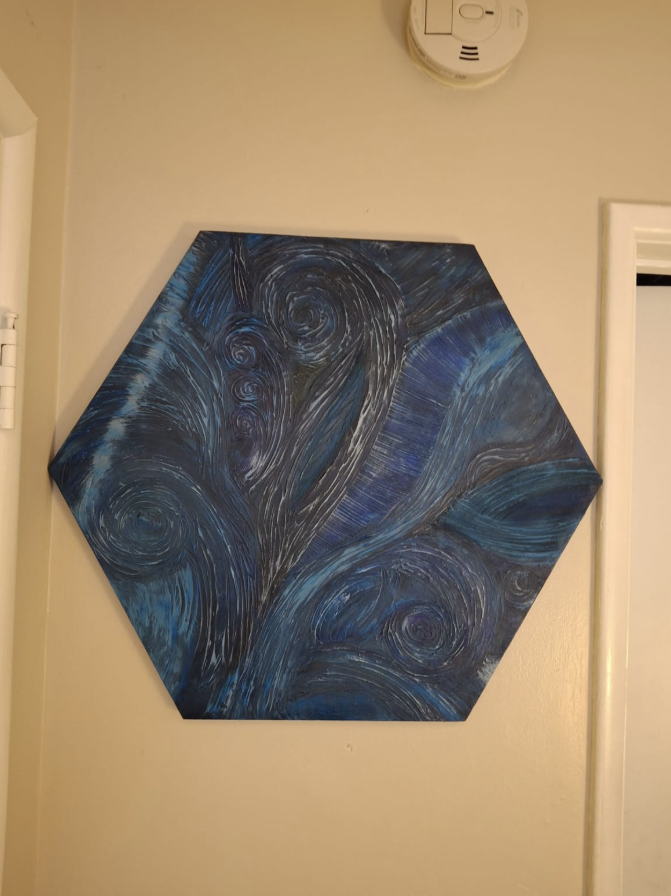 Geometric abstract painting – handmade modern artwork