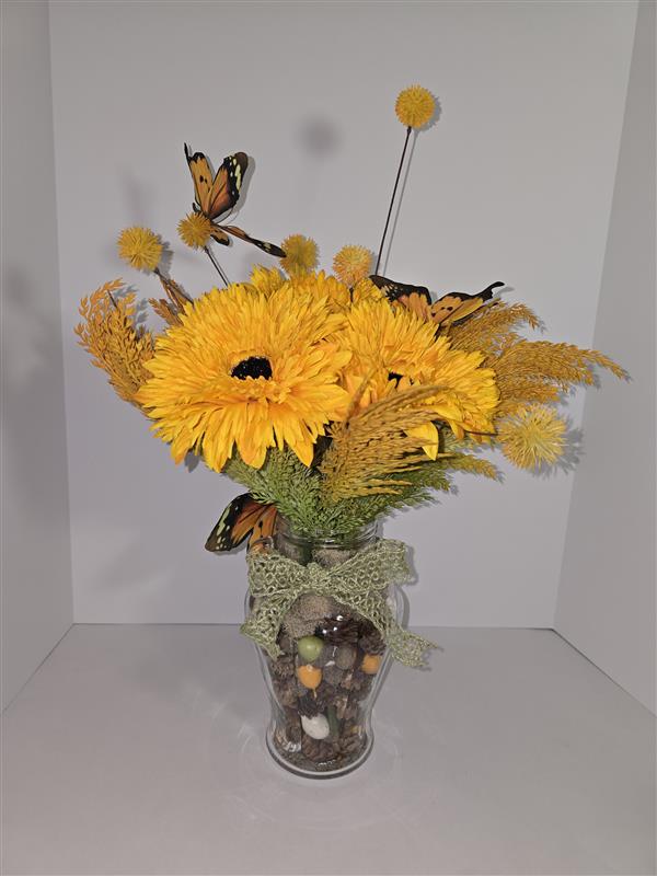 Medium Fall Sunflower Vase NCA