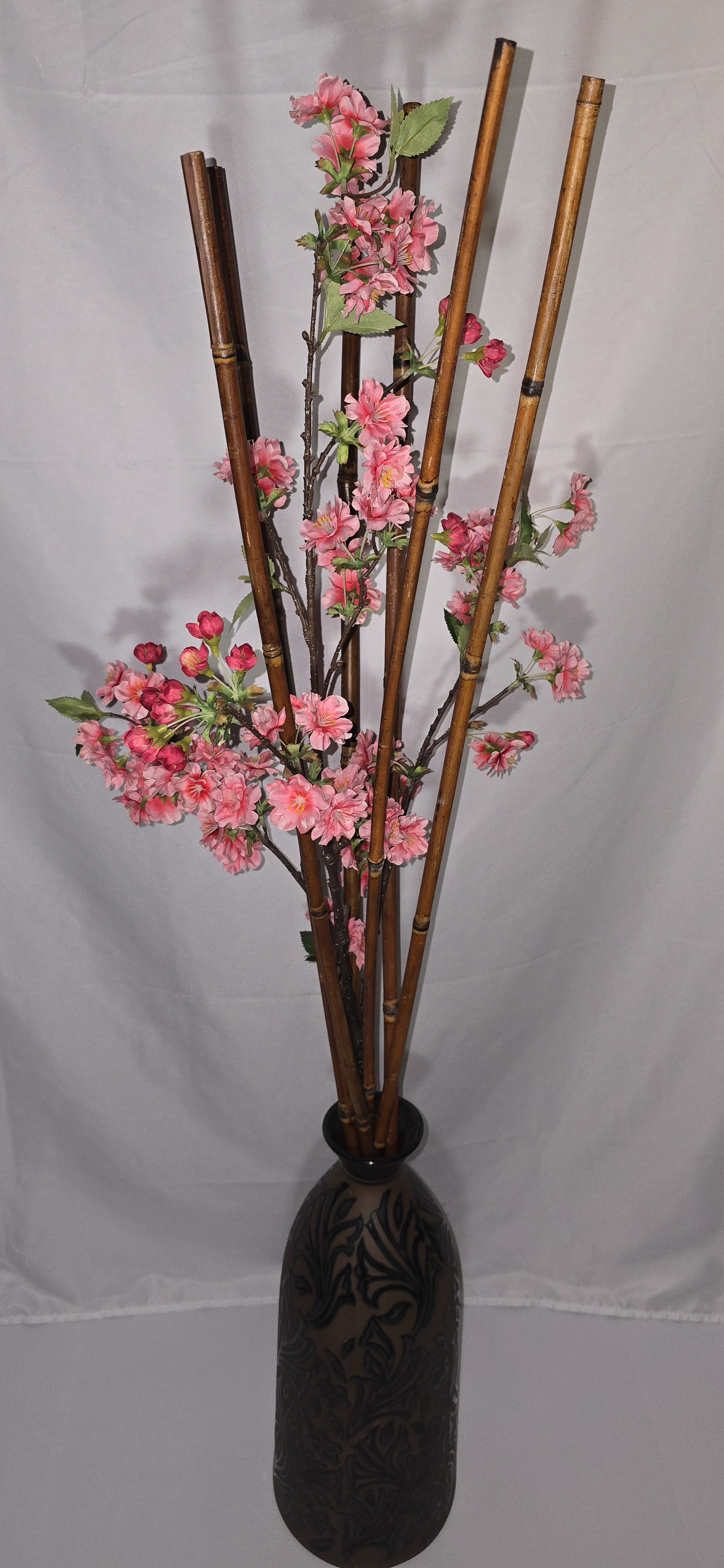 XLarge Bamboo Cherry Blossom Floor Vase NCA0053