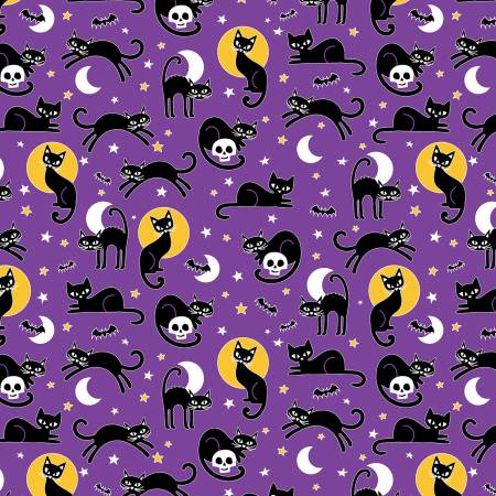 Purple Spooky Cats