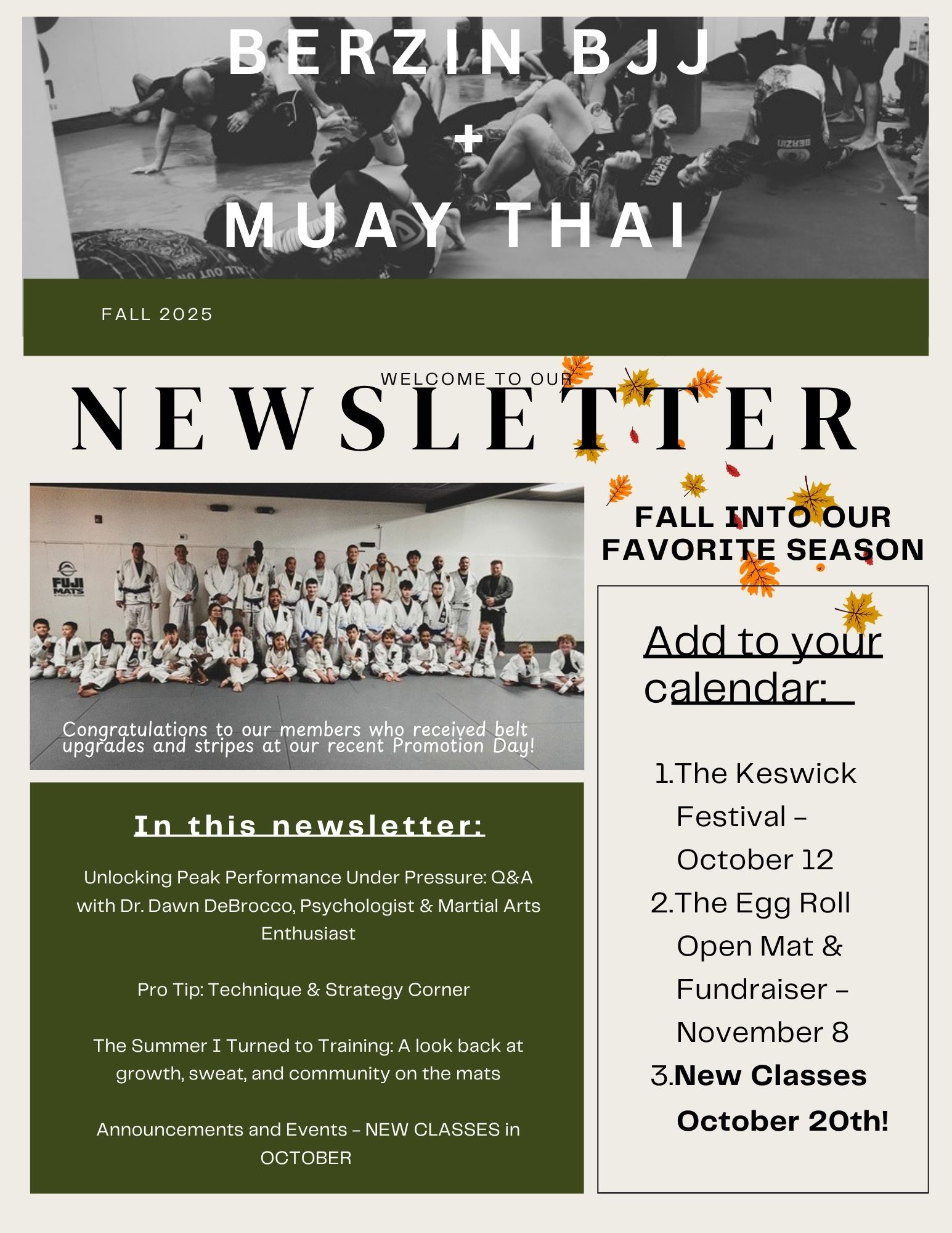 Berzin BJJ Newsletter