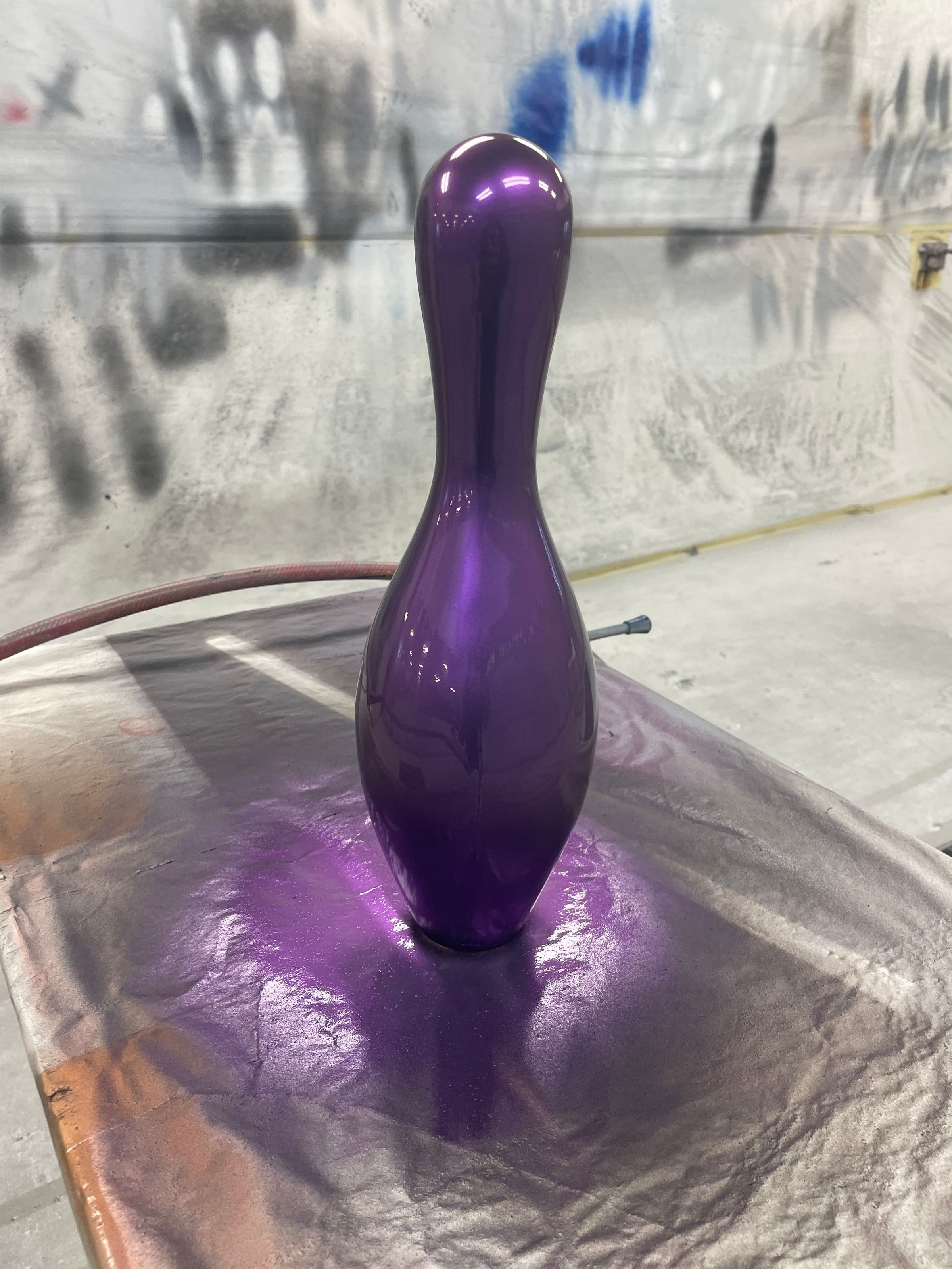 Bowling Pin painted by Barrett collision r&r