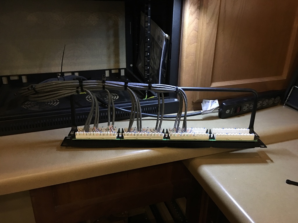 Patch Panel in Mobile Office / Data drops for computers and printers