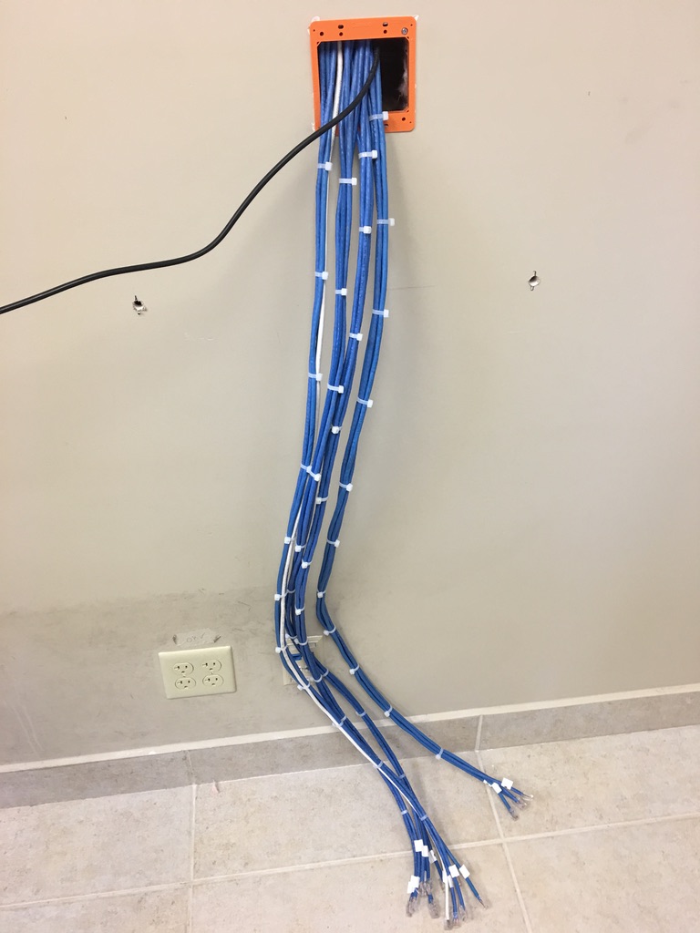 Cat5e lines for Security Camera System