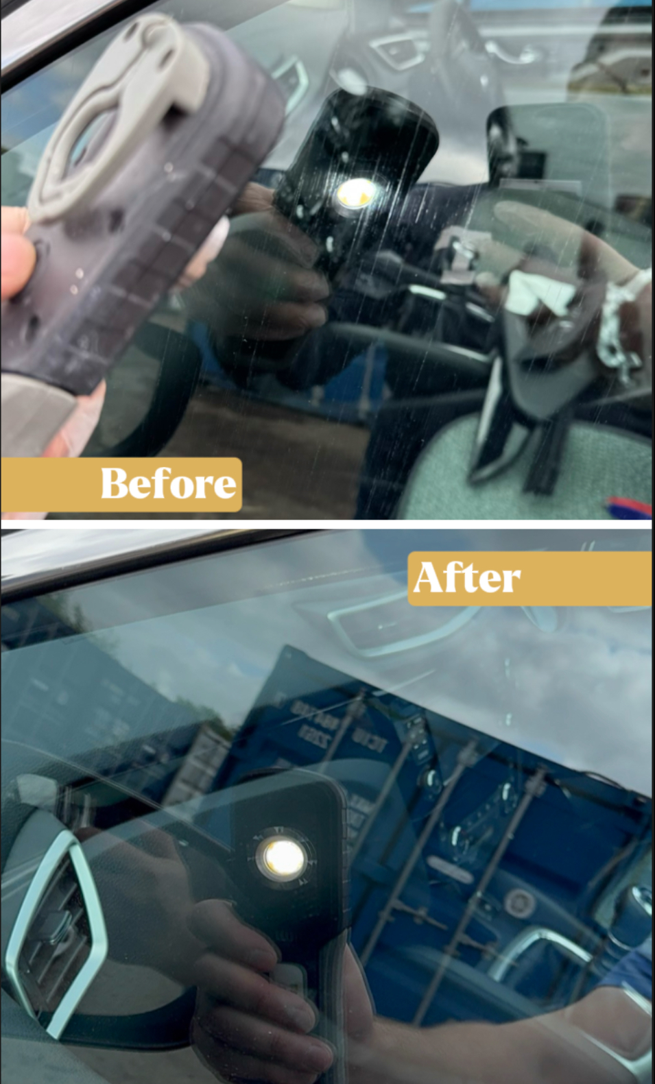 Deep Scratch Removal – clarity restored without replacement.