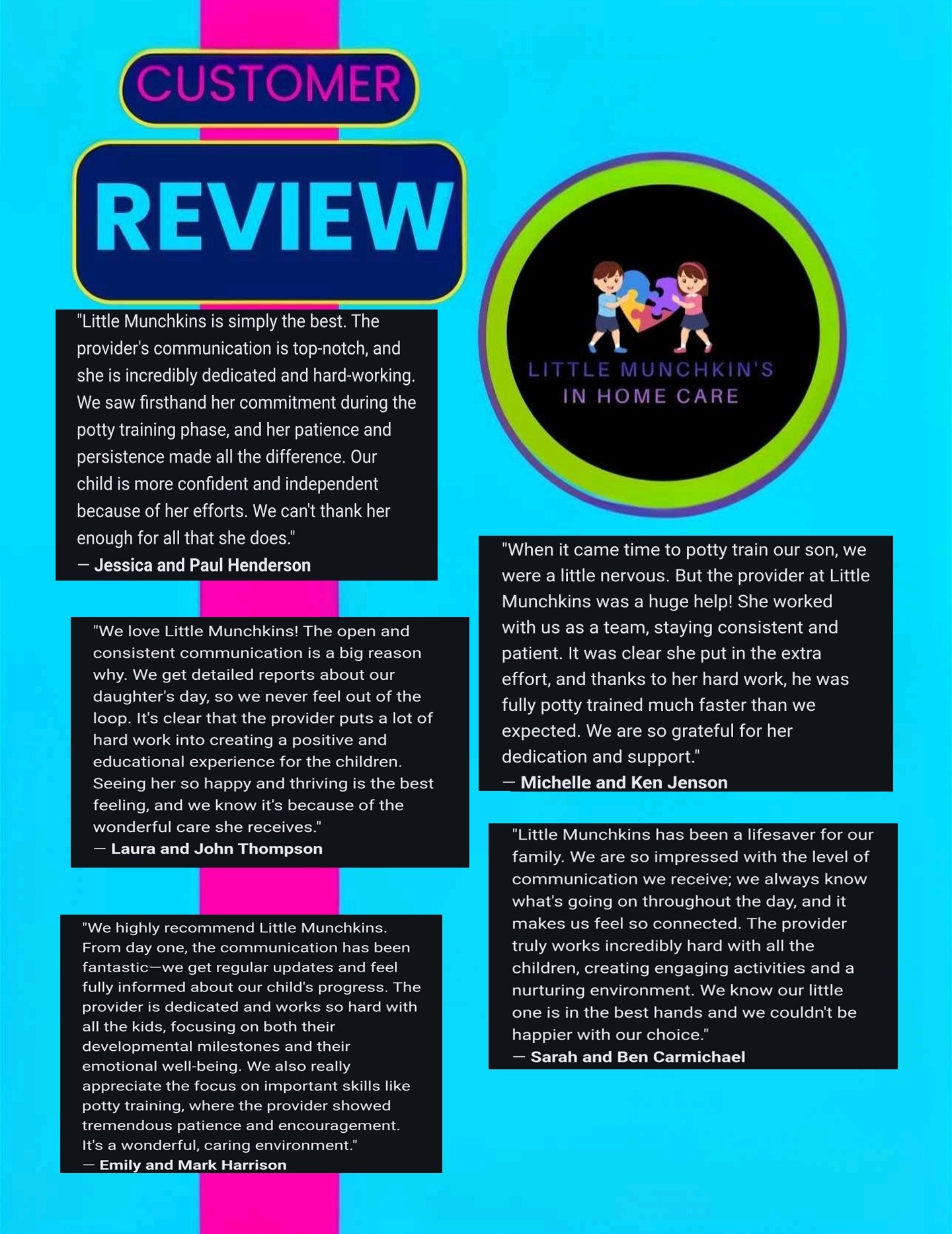 Reviews and testimonies