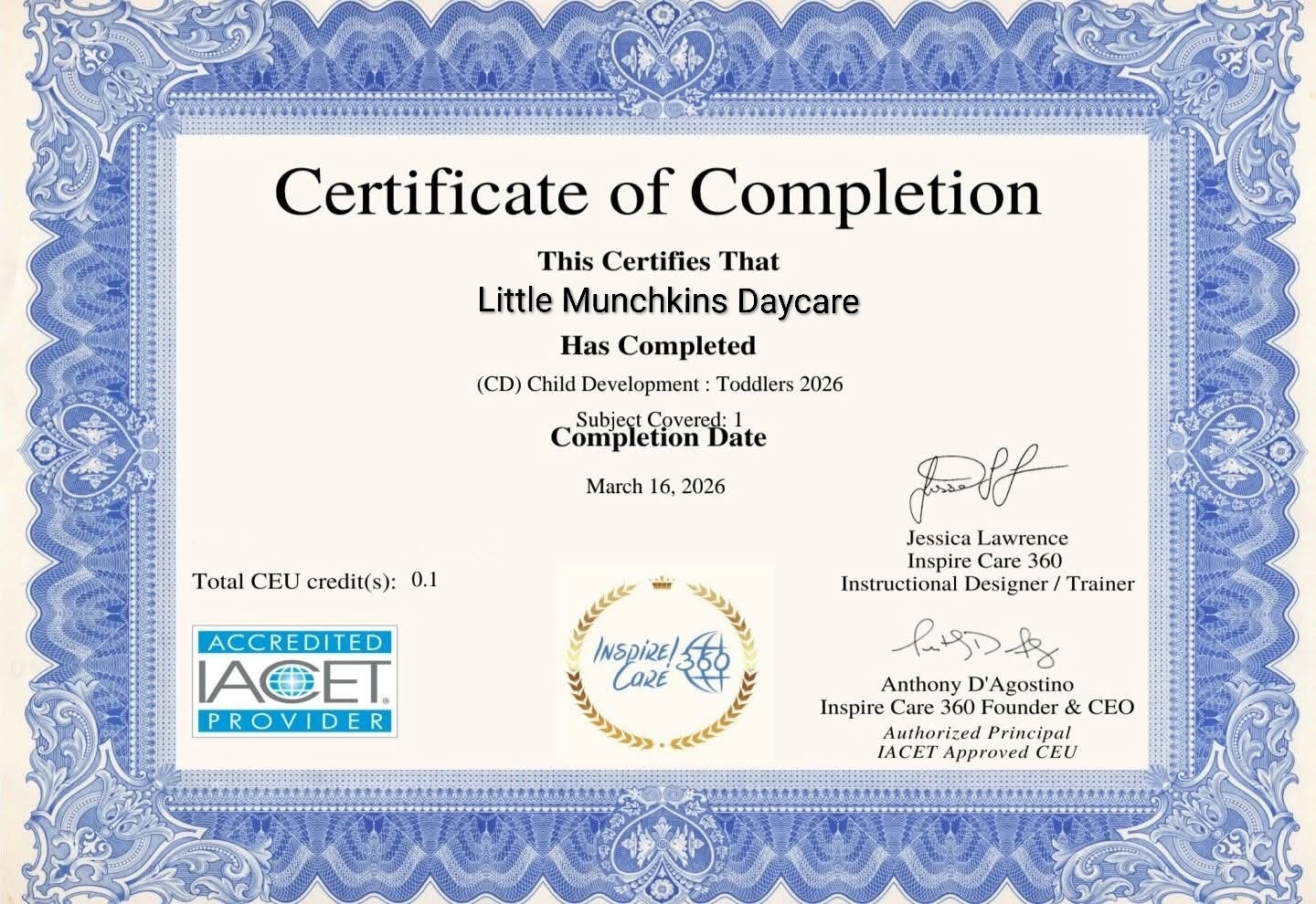 providing the best care for ages 2 weeks and up's image