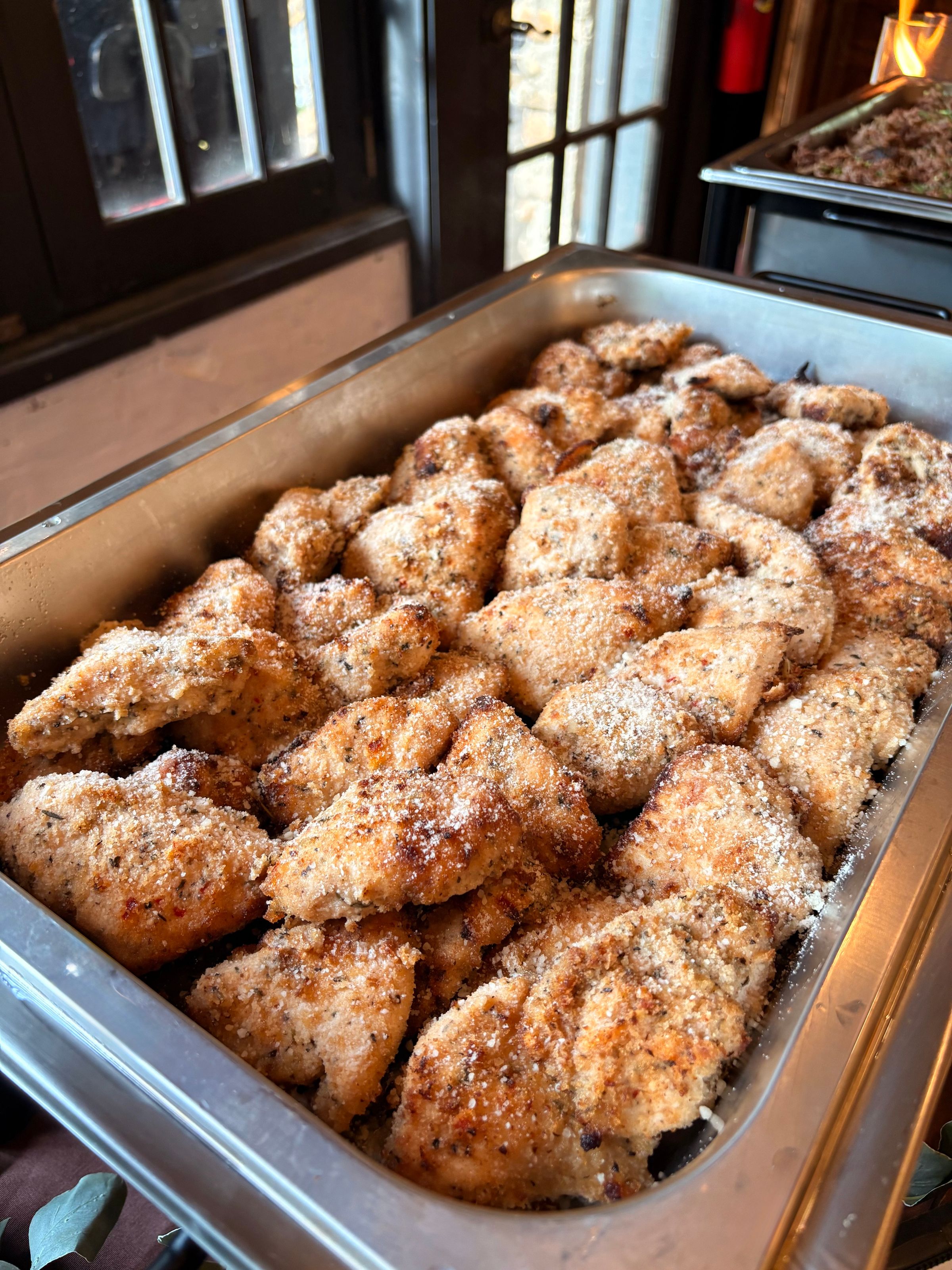 Parmesan Crusted Chicken with Pesto Cream