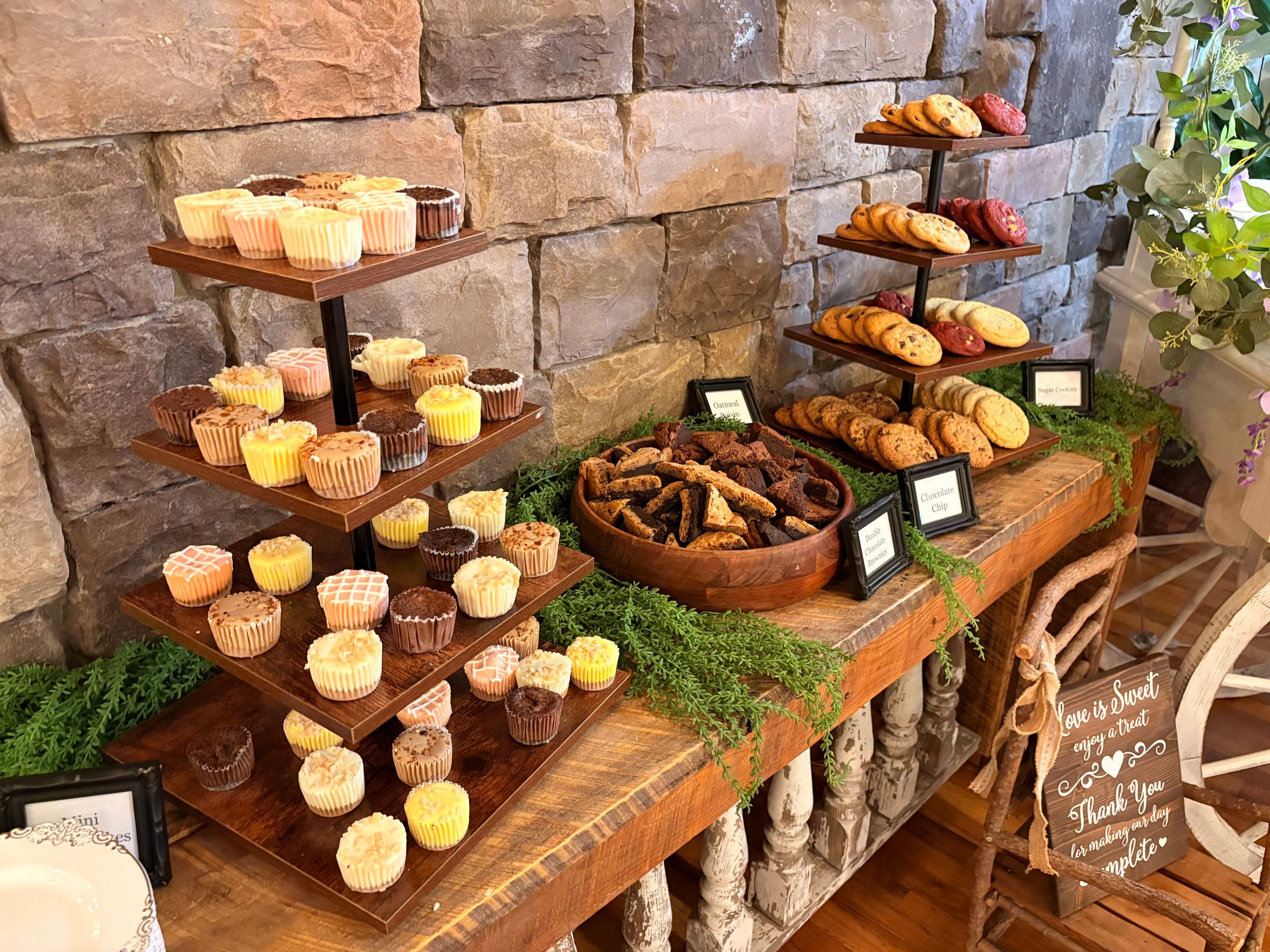 Assorted Mini Cheesecakes, Brookies, Brownies and Asssorted Cookies