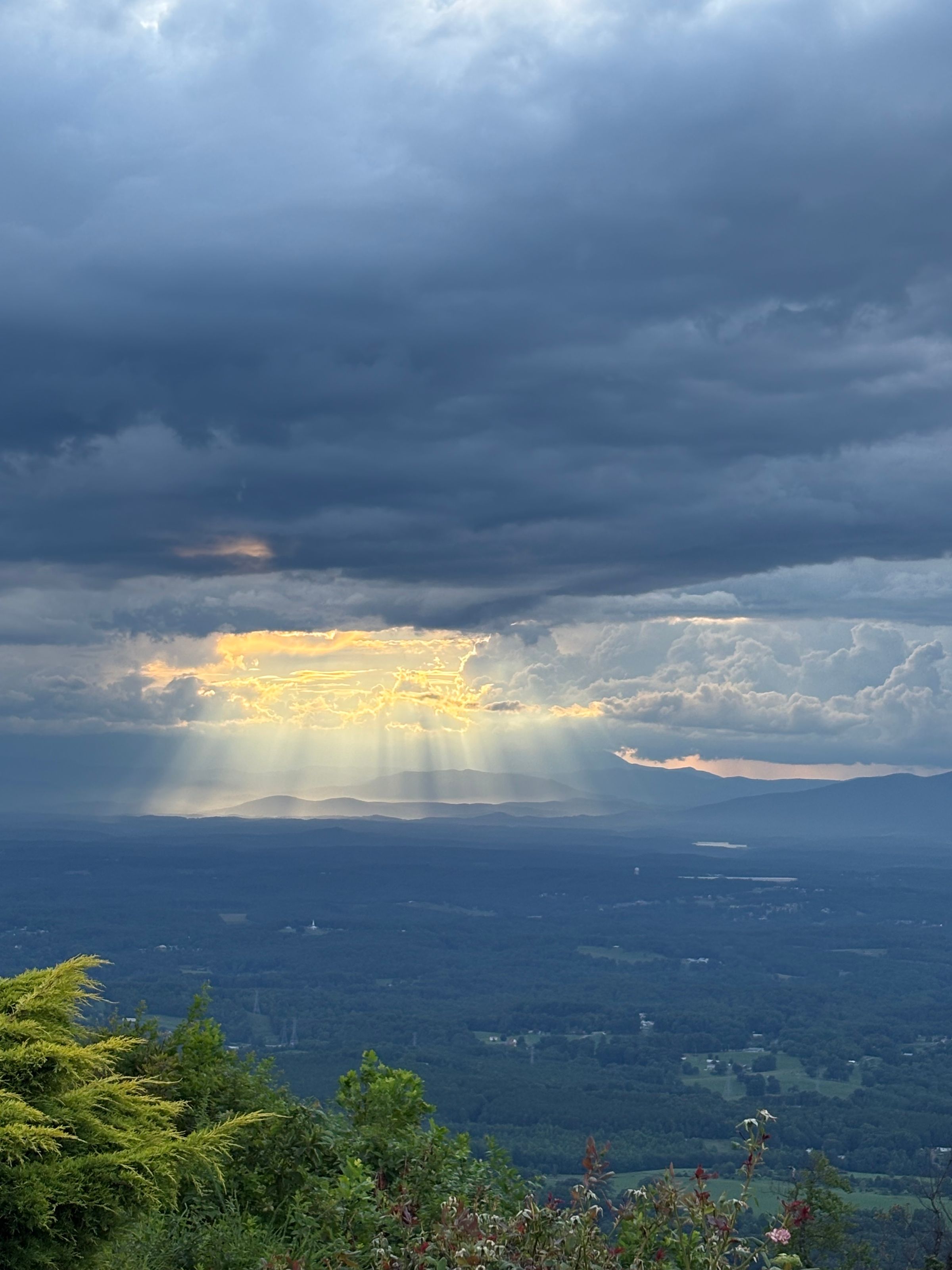 View after the rain storm