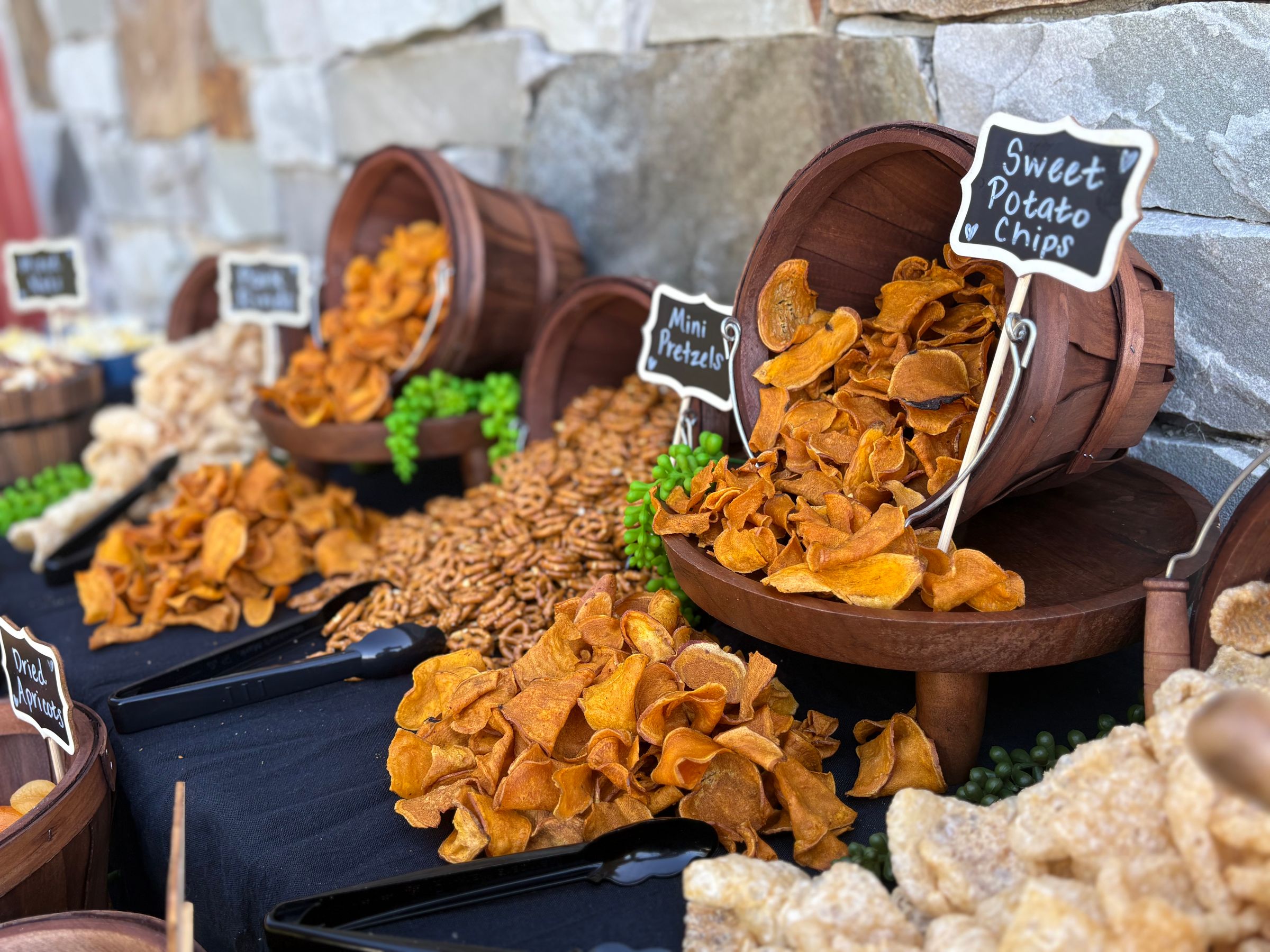 Cocktail hour with lots of yummy snacks