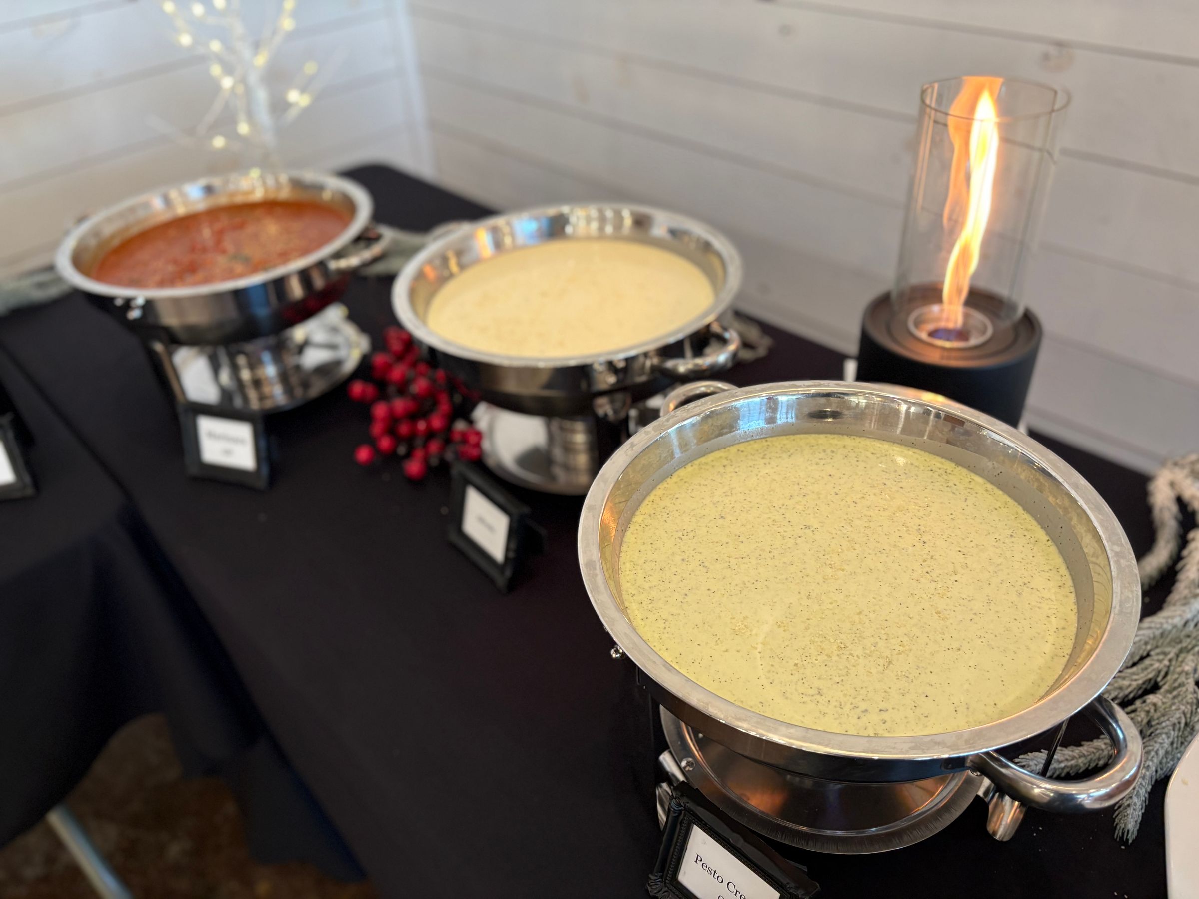 Homemade Marinara, Alfredo and Pesto Cream