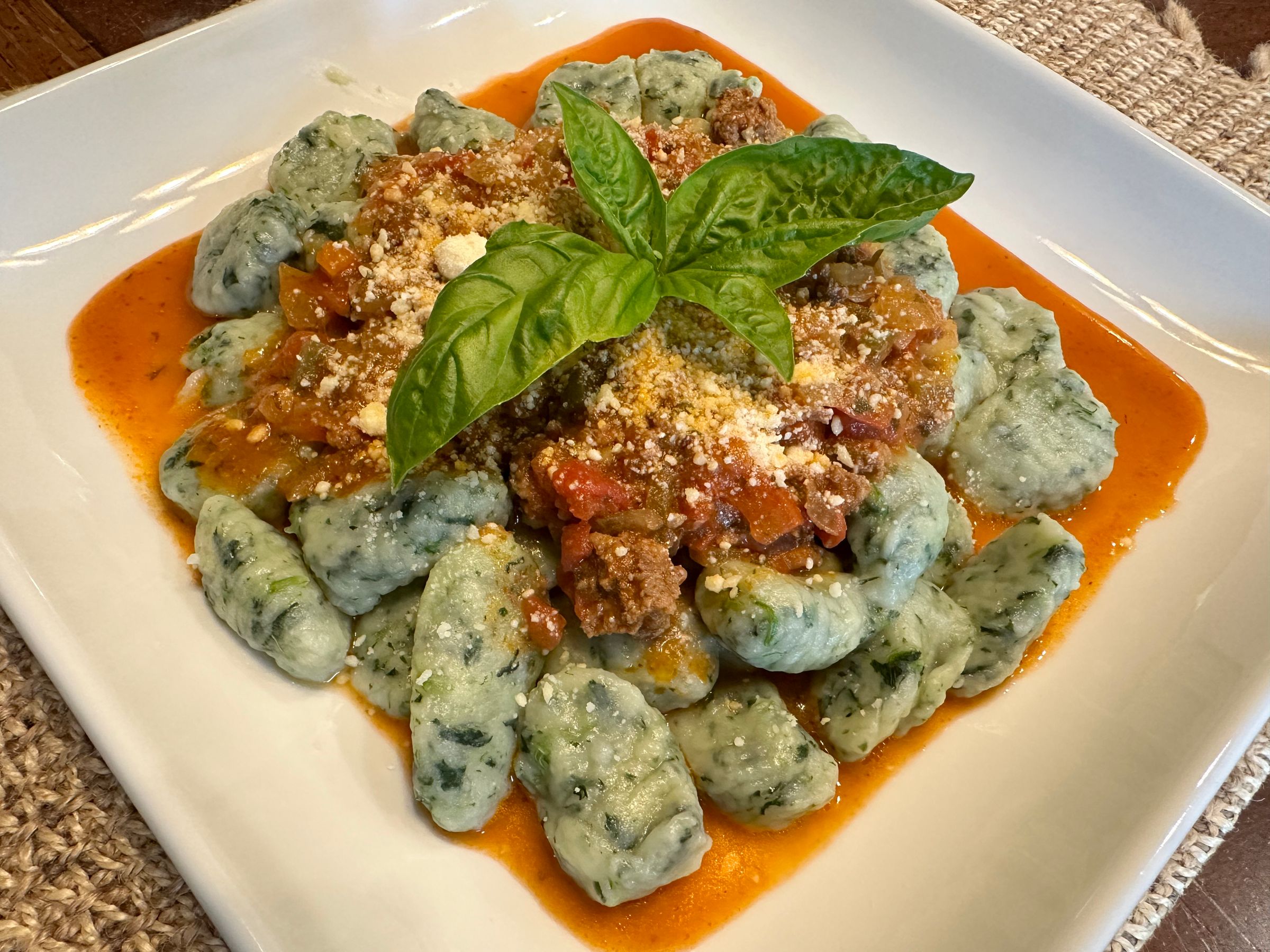 Gnocchi de espinaca