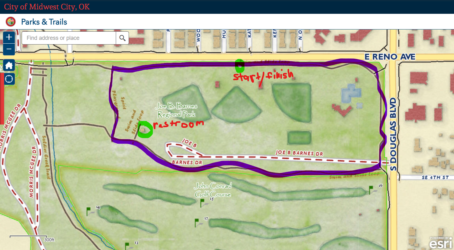 This is the trail to the walking event