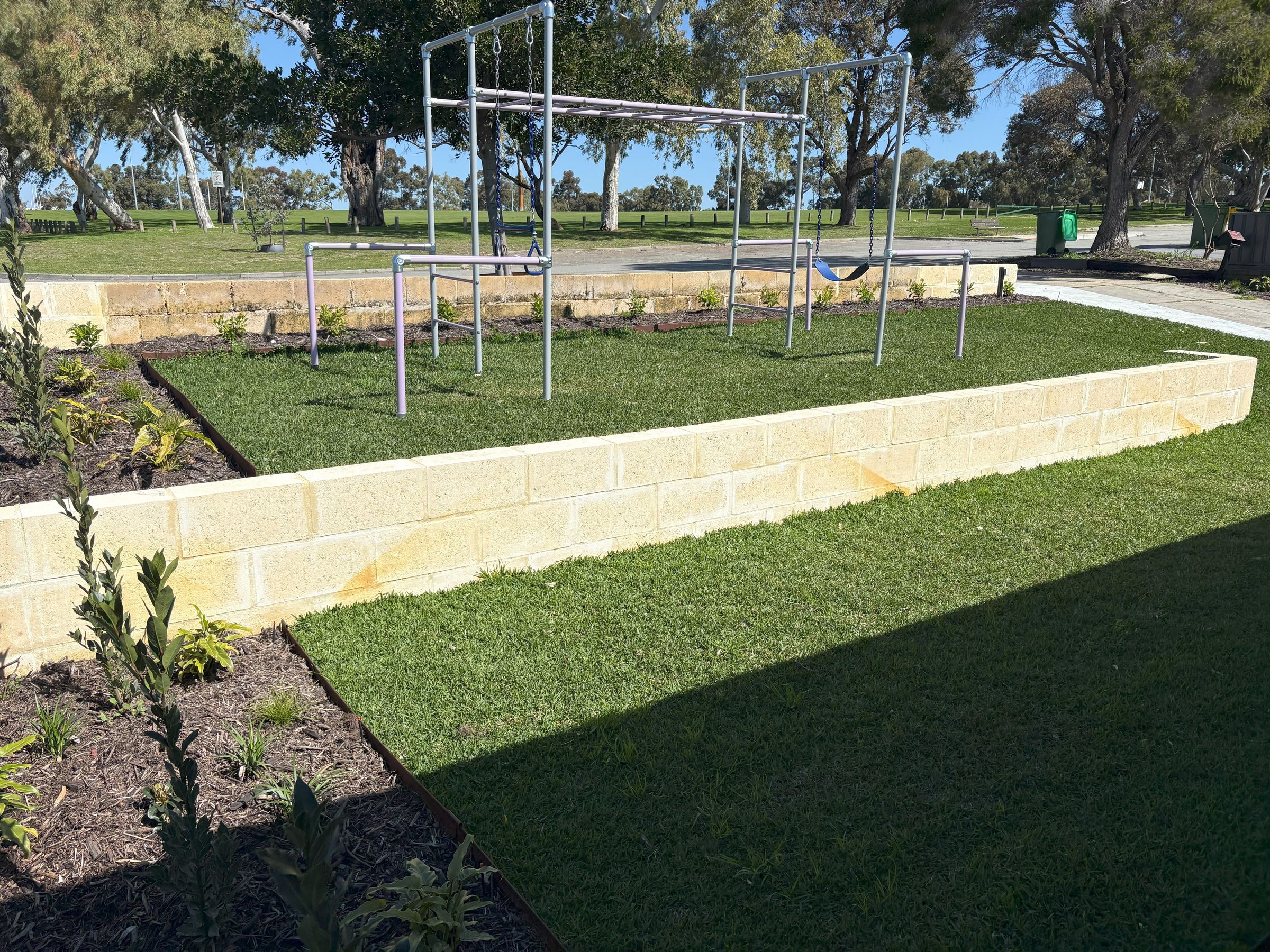 Limestone Retaining Wall
