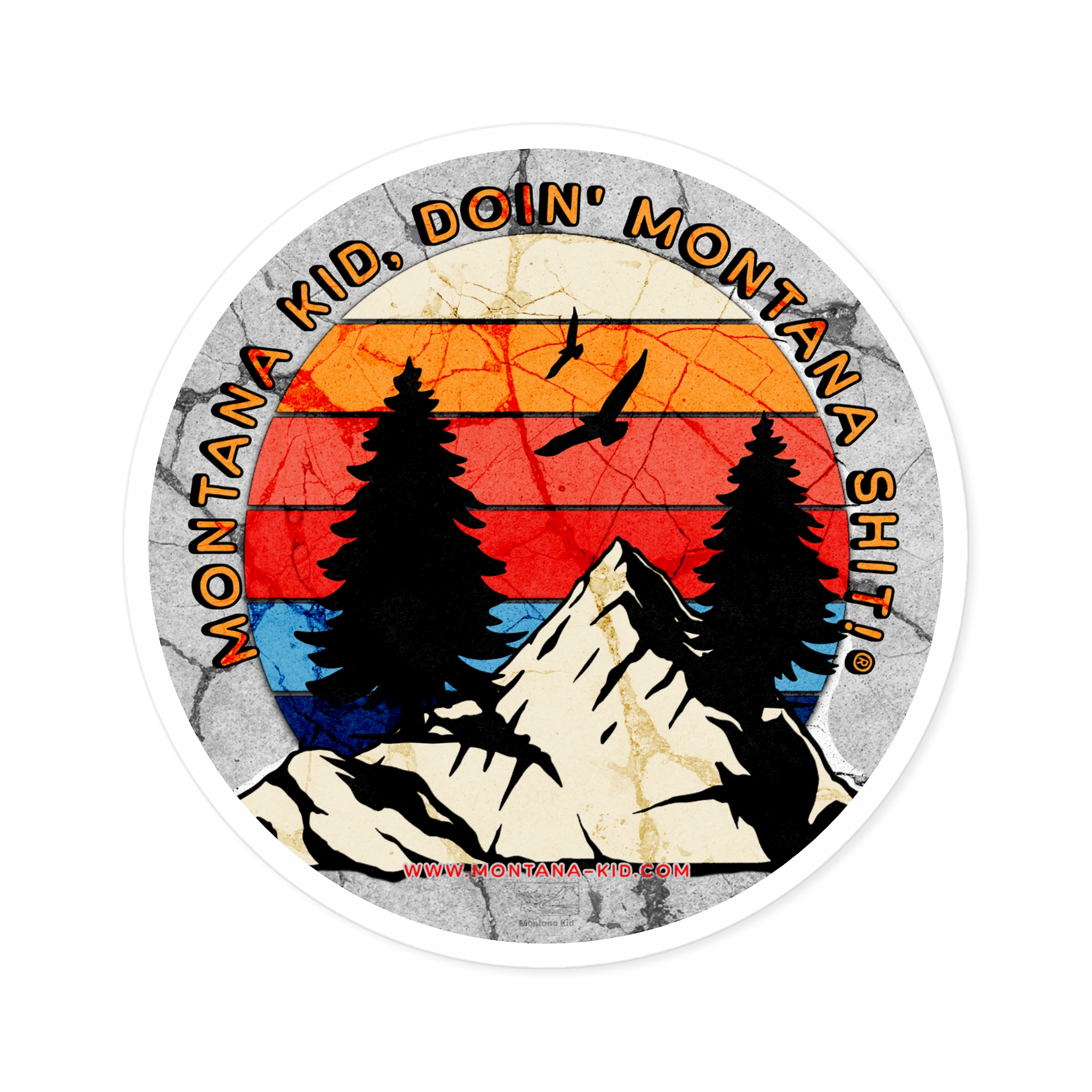 Adventure Badge Vinyl Sticker - Grey