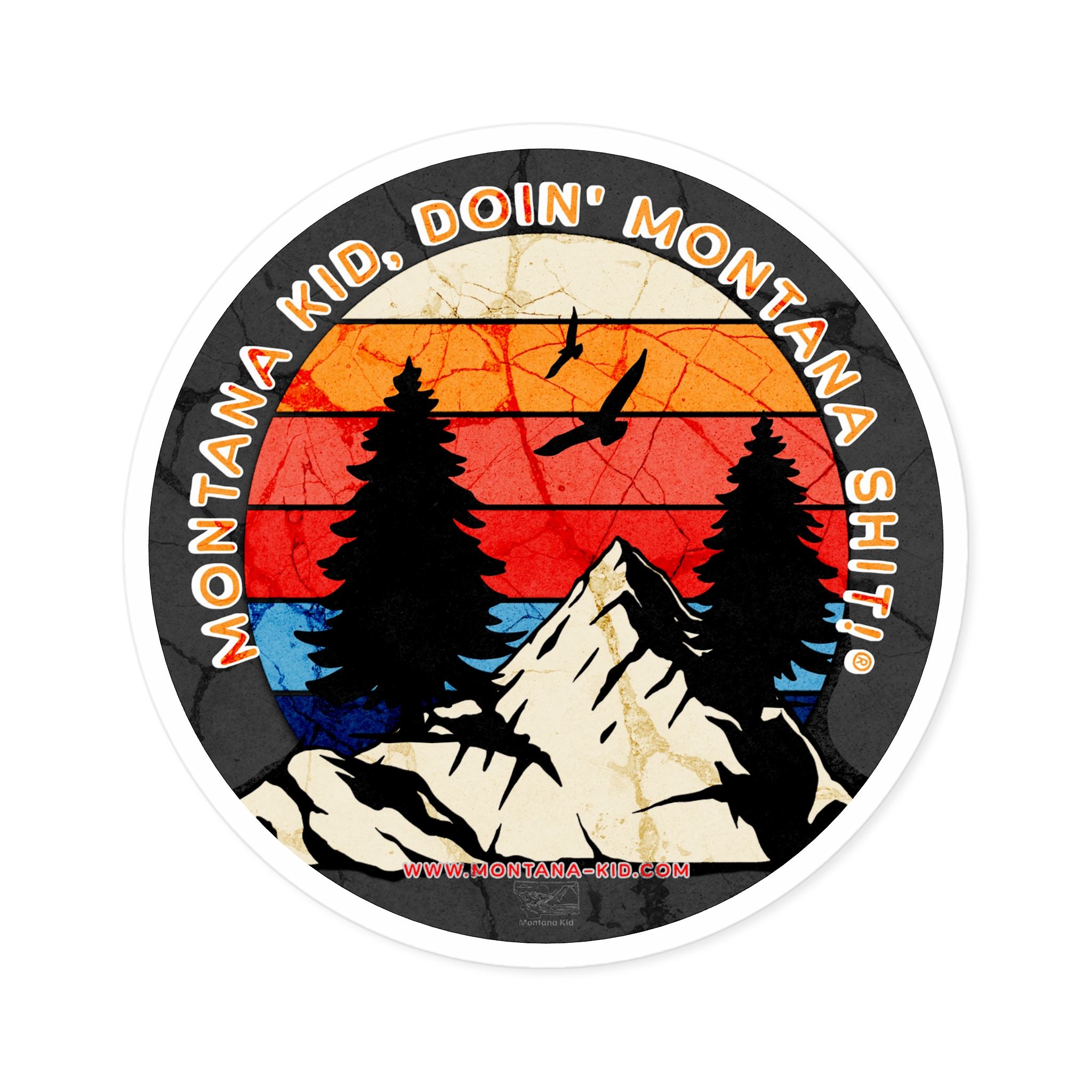 Adventure Badge Vinyl Sticker - Black