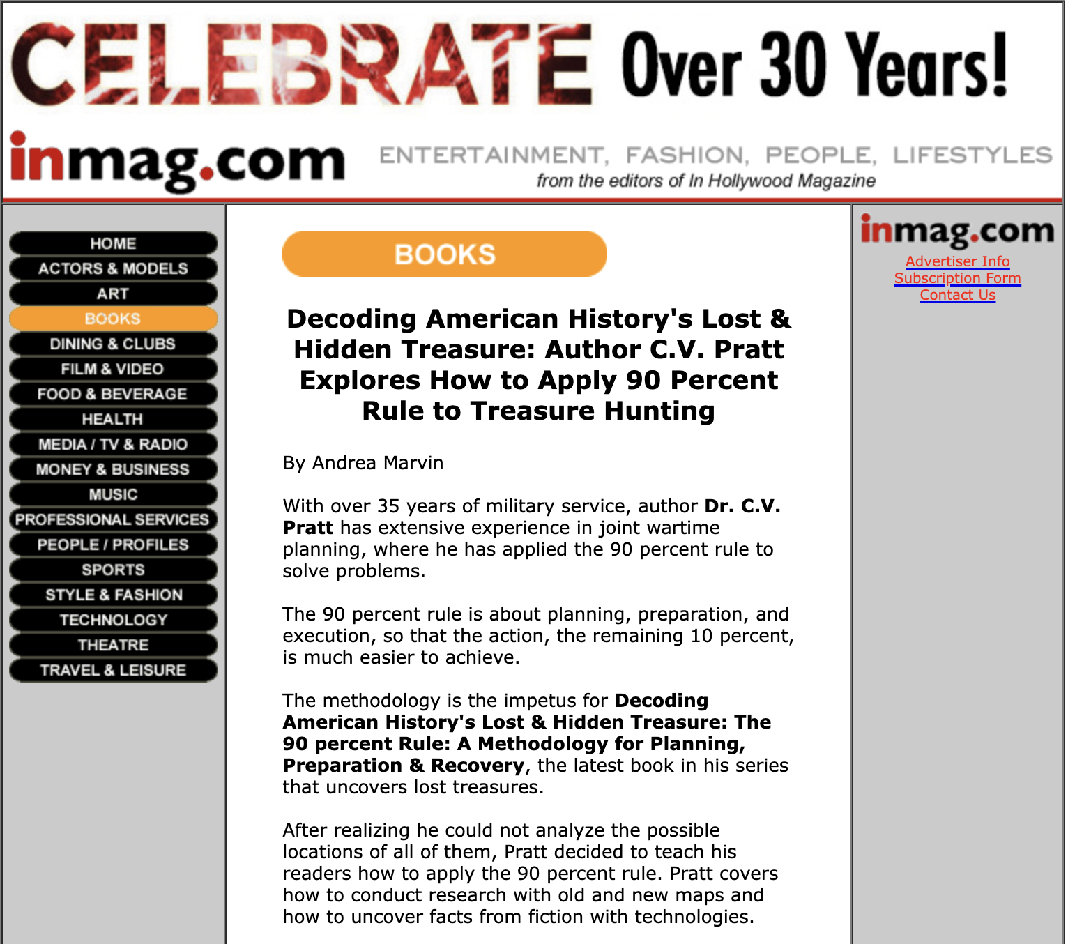 In Entertainment Magazine