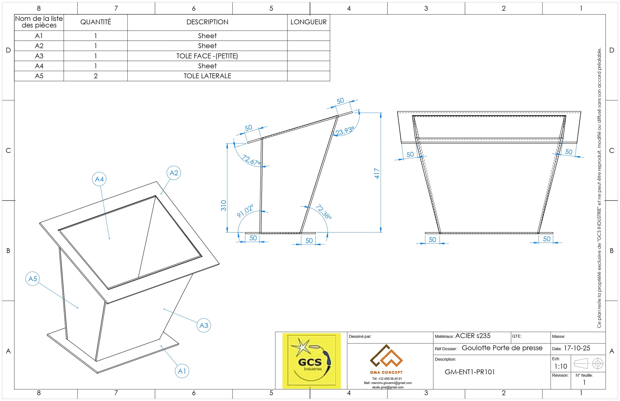 GMA Concept | Bureau d'étude | Dessin industriel's image