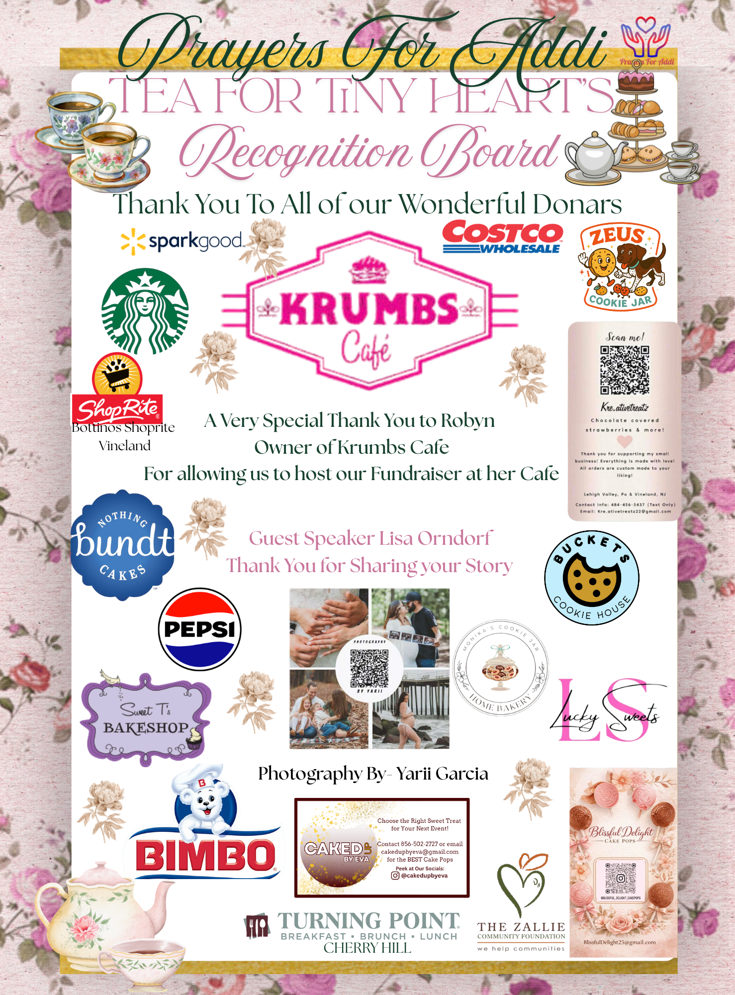 Thank You to all of our wonderful Donars and Volunteers 