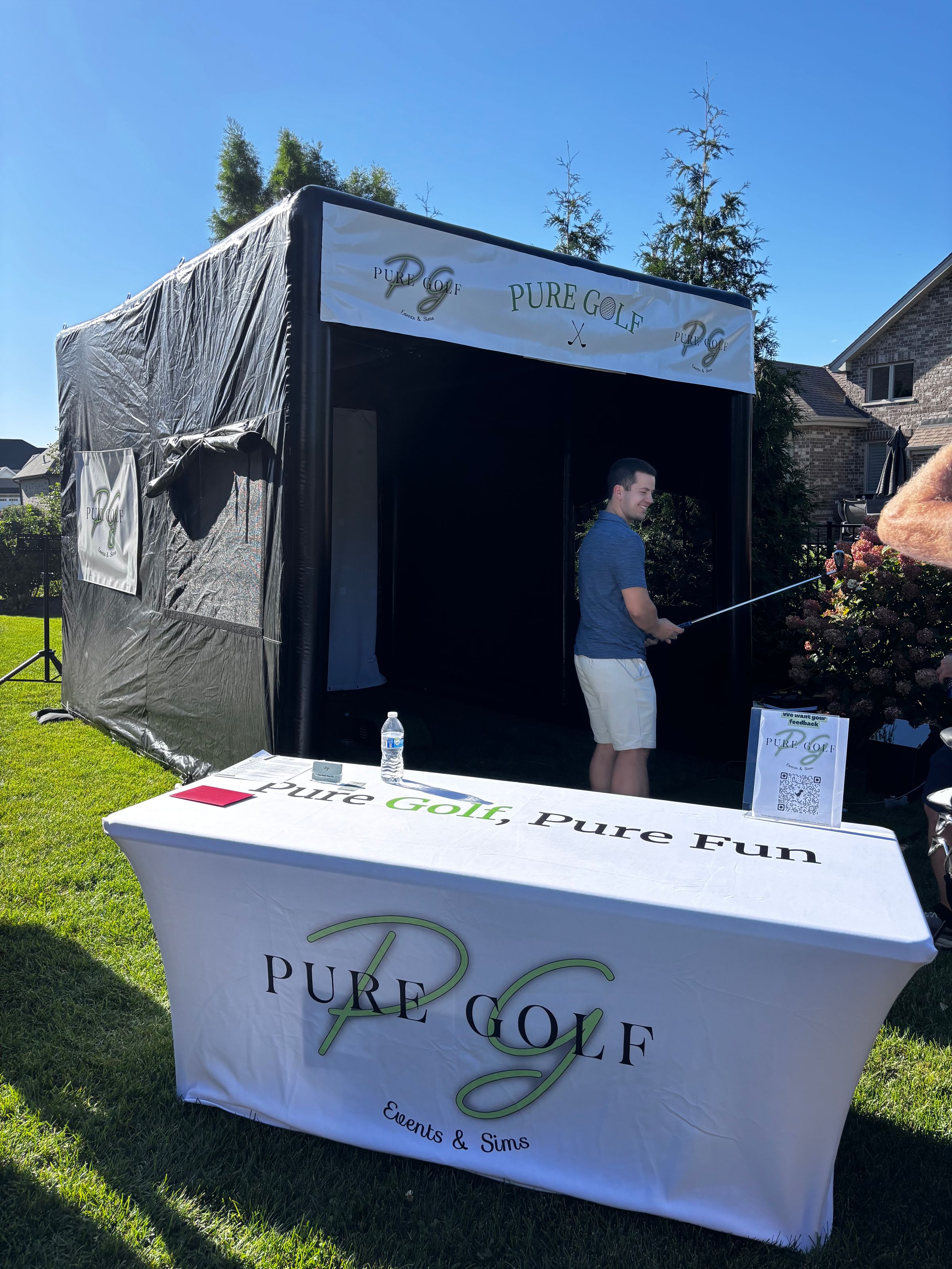 Back yard setup  Can also be set up on hard surface like a driveway