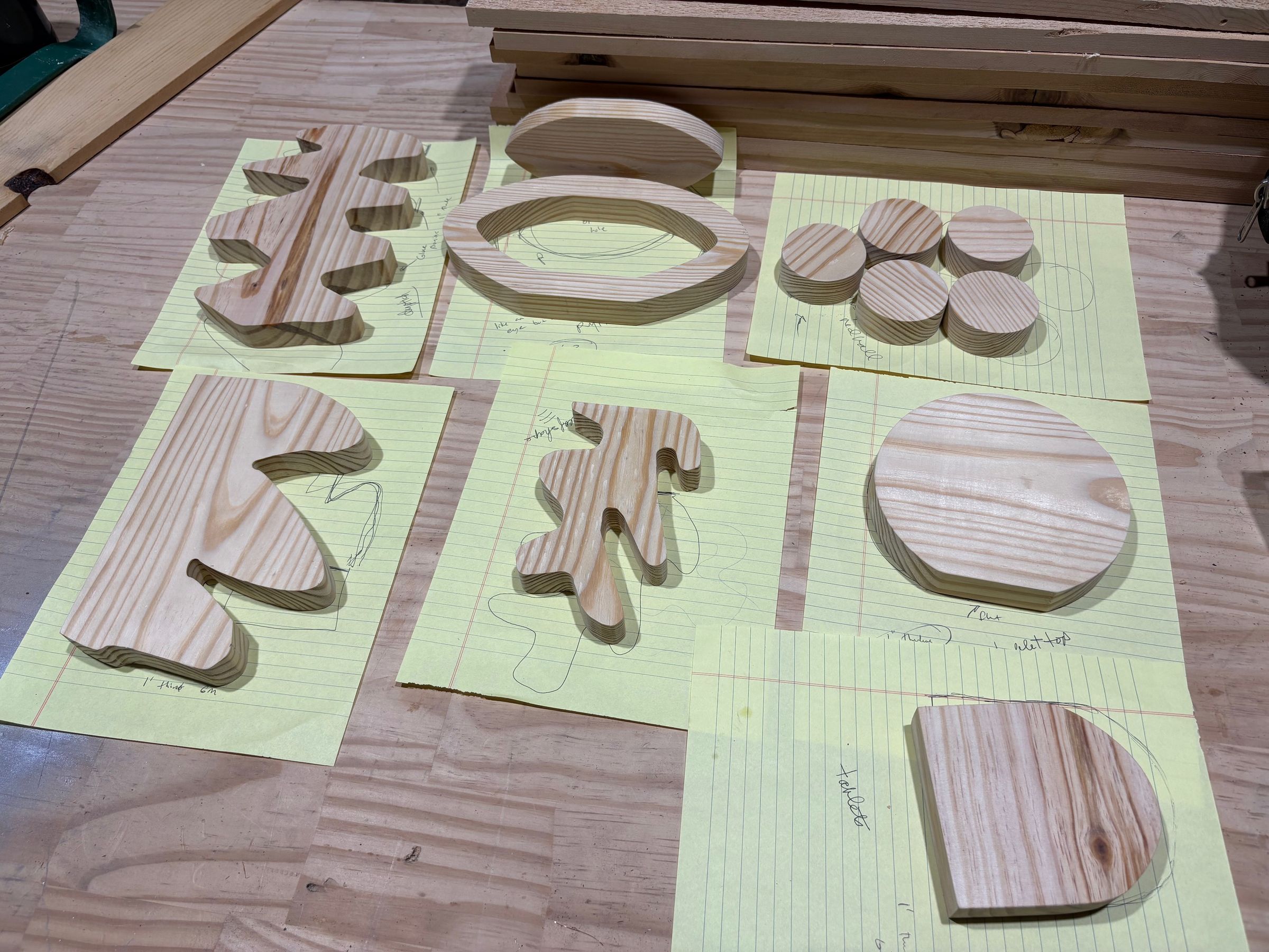Wood Shapes for Art Pieces