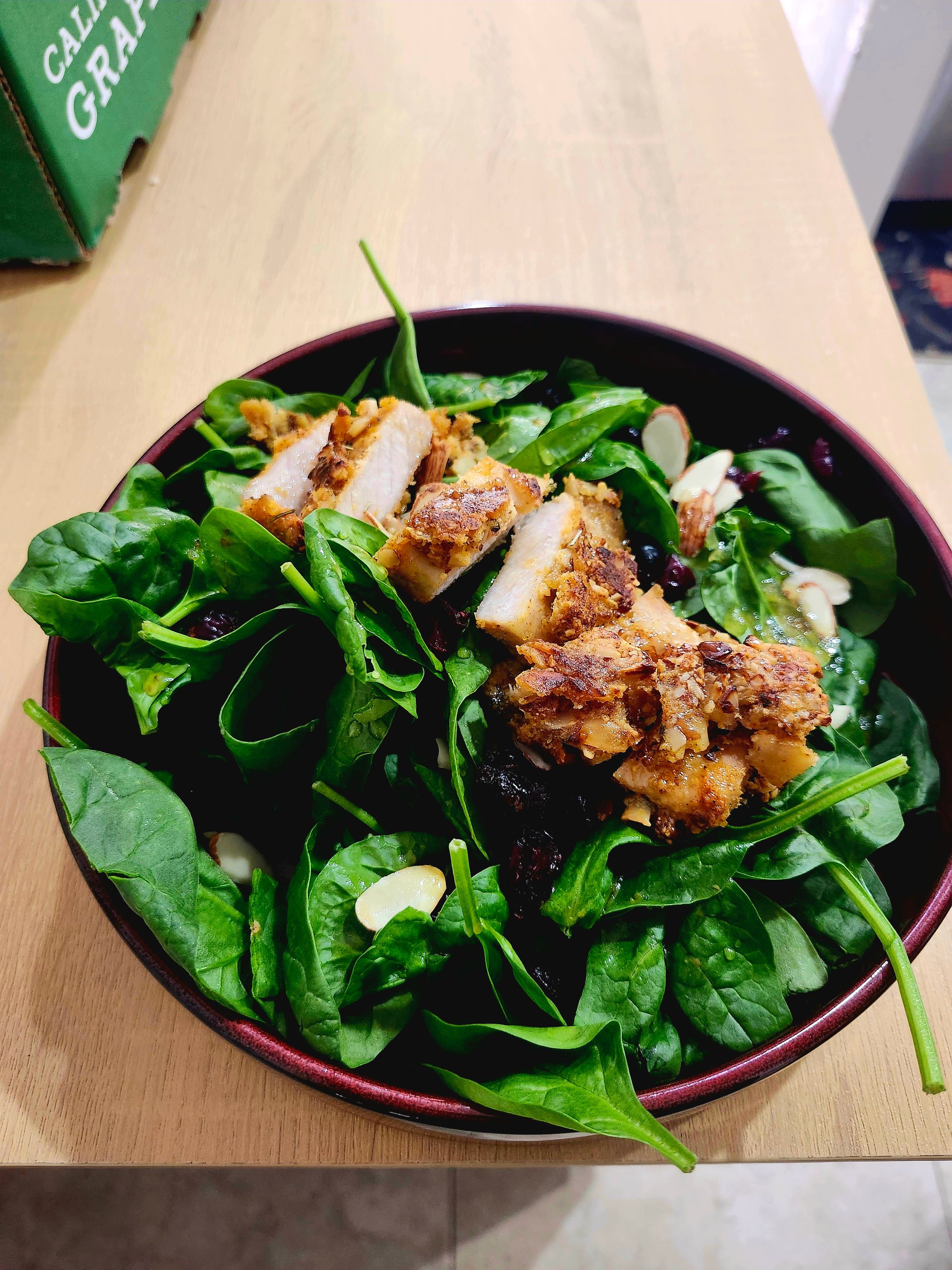 Almond Crusted Pork Chop Salad