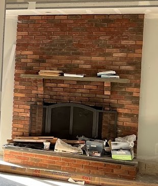 White Wash Brick Finish