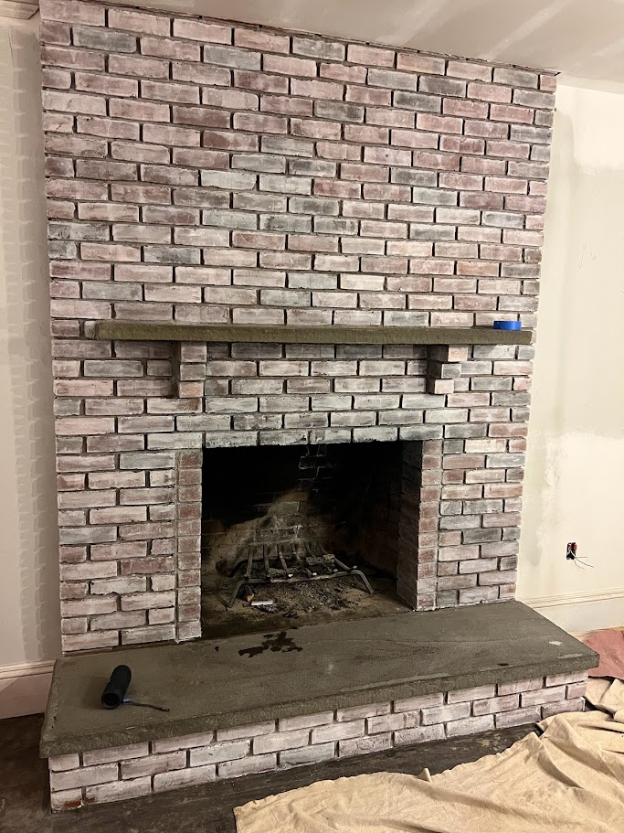 White Wash Brick Finish