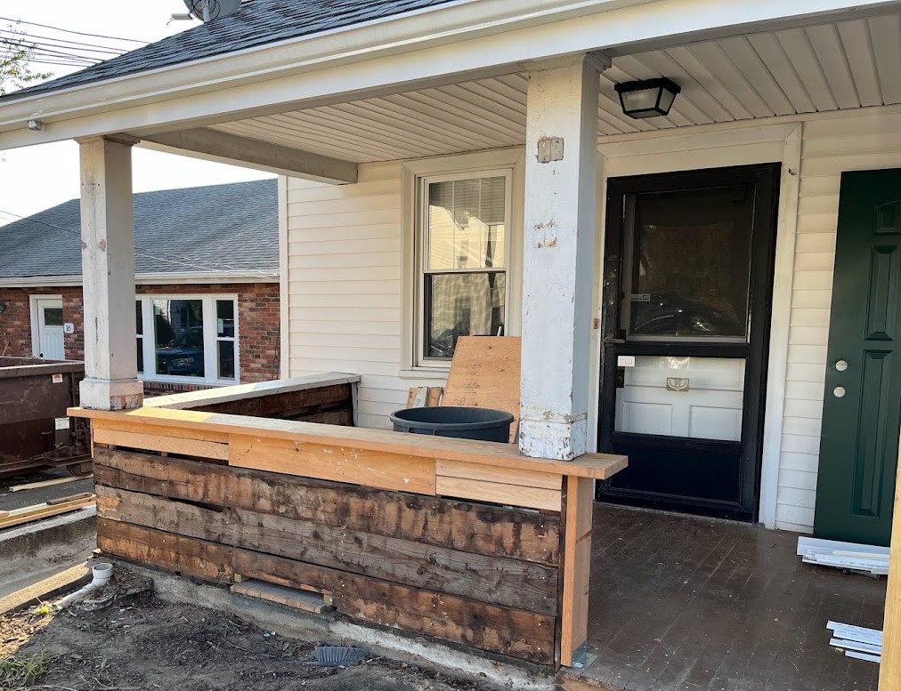 Front Porch Repair and Siding