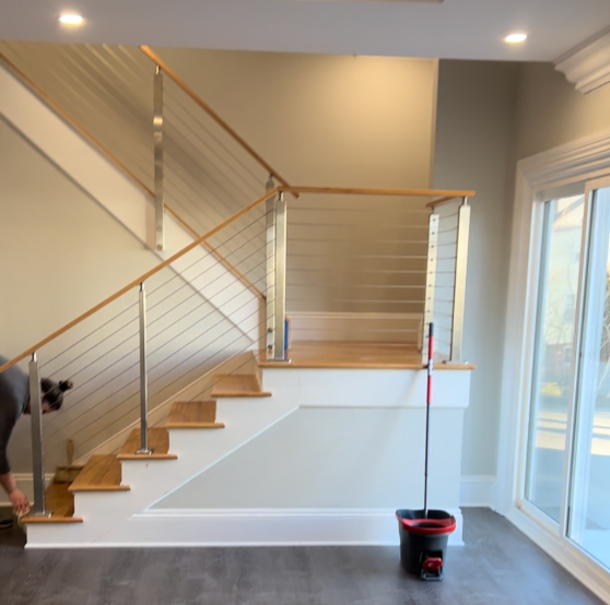 Cable Railing Stairs Install