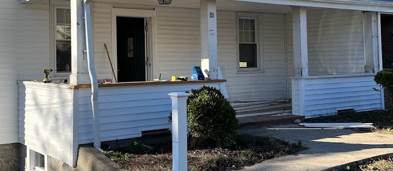 Front Porch Repair and Siding