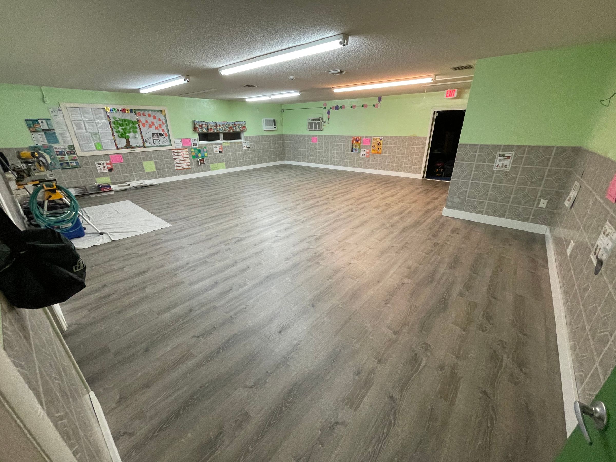 Classroom 1 Vinyl Flooring After