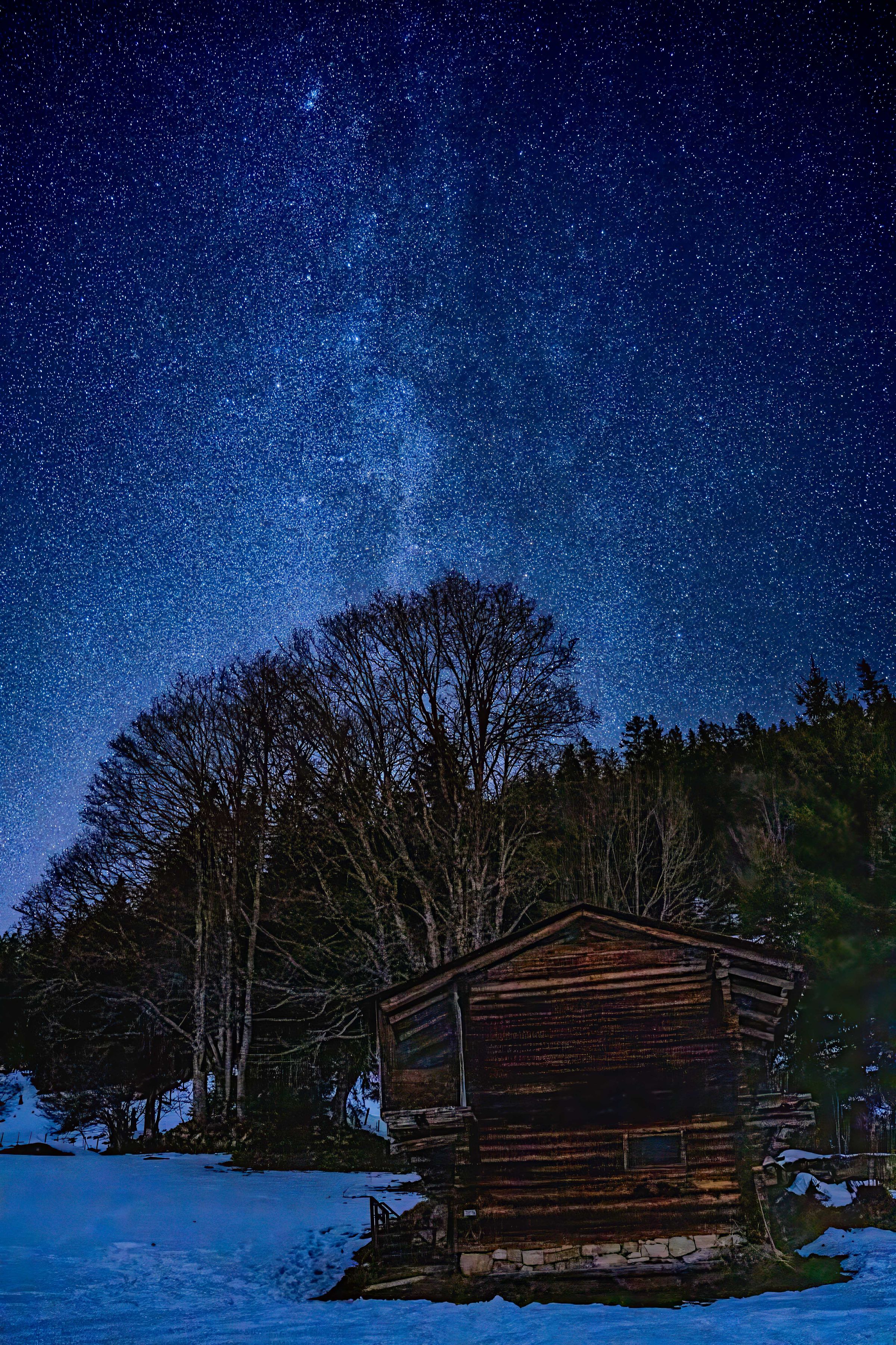 Milchstrasse mit Hütte